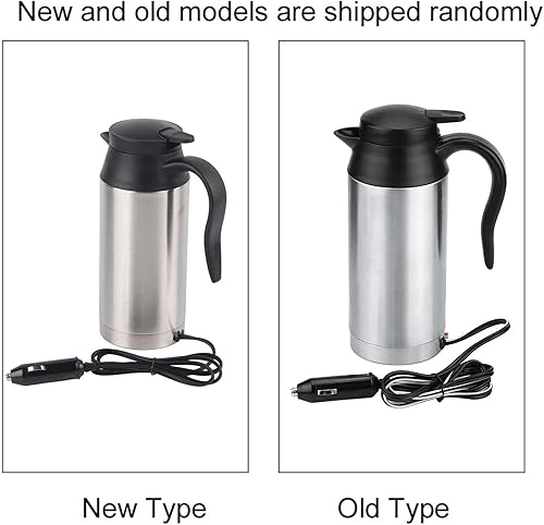 Miniatura 4 de Hervidor eléctrico para coche, caldera de agua para coche, 12 V, 25.4 fl oz, portátil, taza de calefacción eléctrica de viaje, taza de café, té,