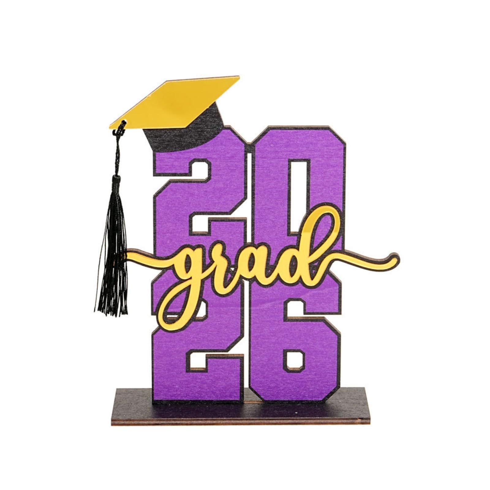 hogtnd Class 2026 Wooden Table Toppers "Congrats Grad ", Wooden Sign, Graduation Table Toppers, "Congratulate", Tiered Tray Decorations