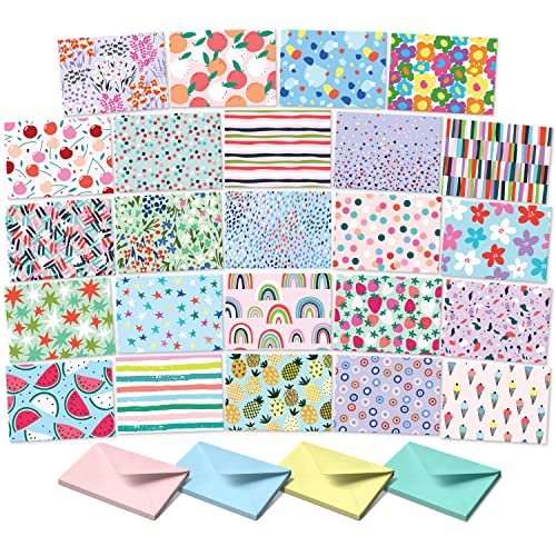 S&O Lot de 24 cartes vierges pour toutes les occasions - Cartes vierges avec enveloppes pour messages manuscrits - Étiquettes assorties avec couvertures - Lot...