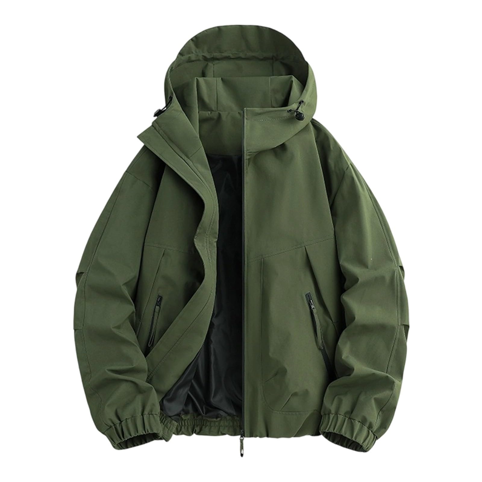 Regenjacke Herren Wasserdicht Fahrradjacke Wanderjacke Windjacke mit Kapuze