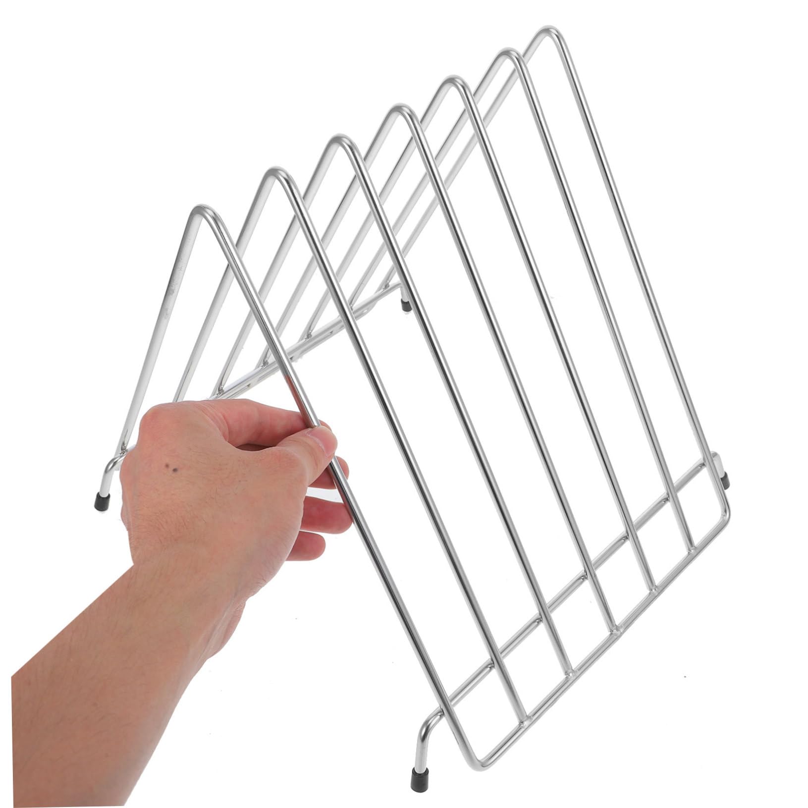 Support en Acier Inoxydable Résistant à L'usure pour Planche à Découper Design Ajouré, Capacité Plus Grosse pour Restaurants et Cantines