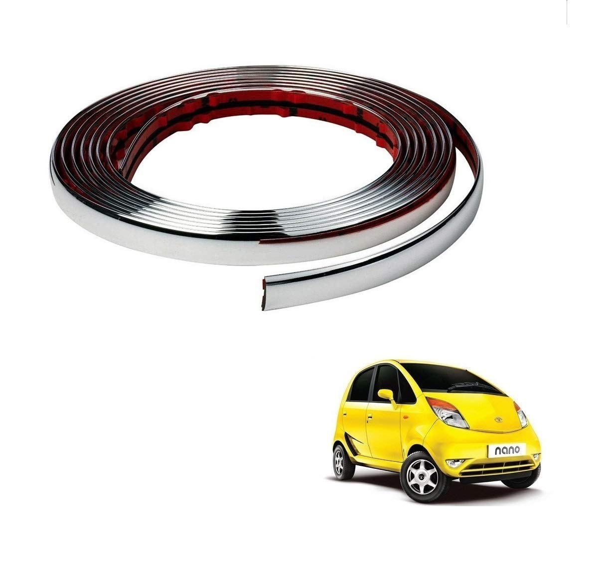 Kozdiko Car Side Window Chrome Beading Roll 14MM 20 Mtr for Tata Nano-picture-27