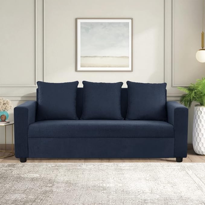 Casacomfort Livino 3 Seater Fabric Sofa Set (Blue) at Rs. 13341