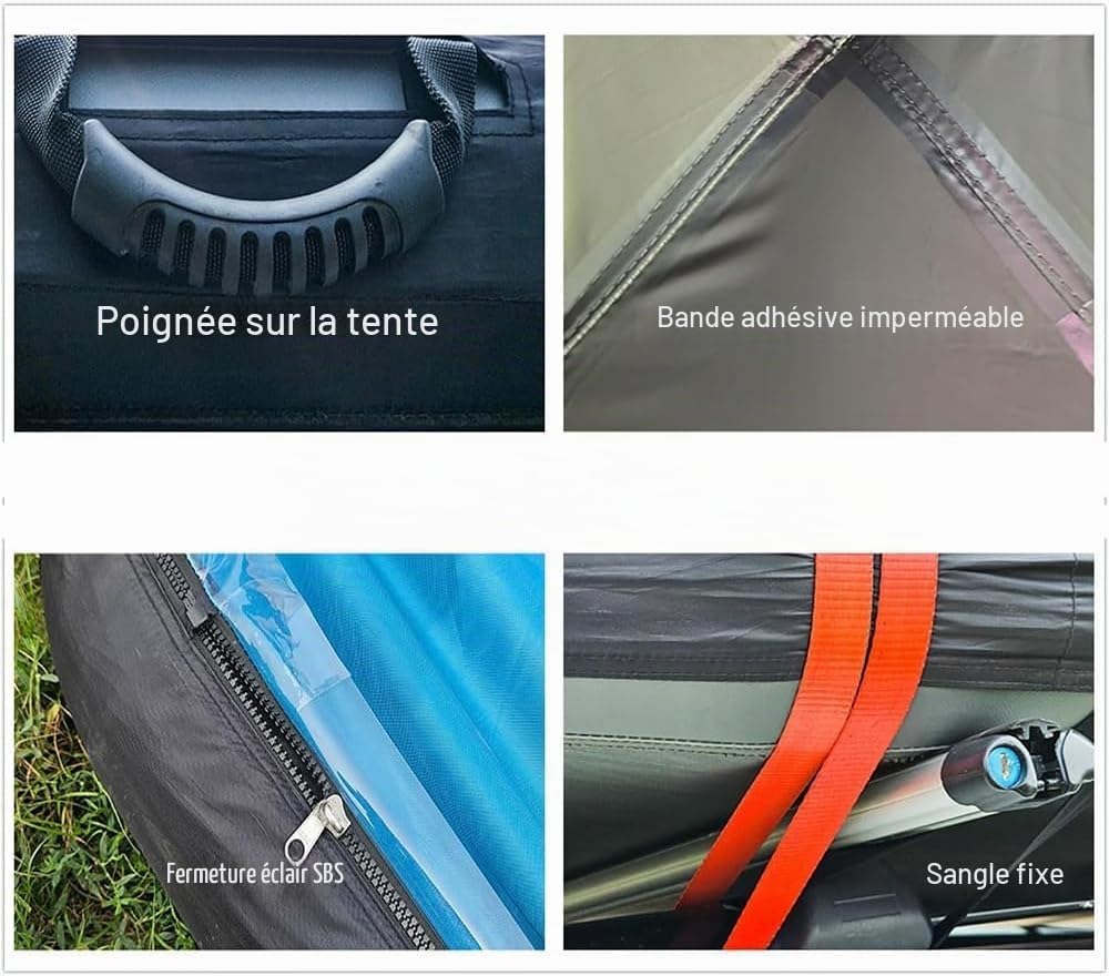 TentHome Tente de Toit pour Voiture 2-3 Personnes Gonflable, Tente de Toit de Camping 2-3 Places pour Fourgon, Van, Pick Up, SUV et Plus Encore