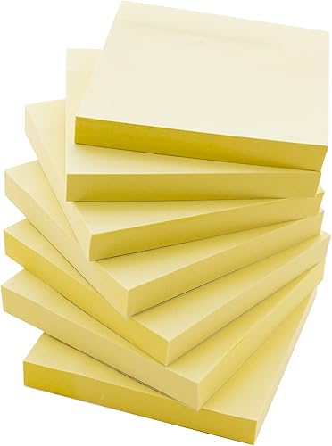 BAZIC - Notas adhesivas amarillas (12 unidades, 3 x 3 pulgadas), 100 unidades (caja de 12)