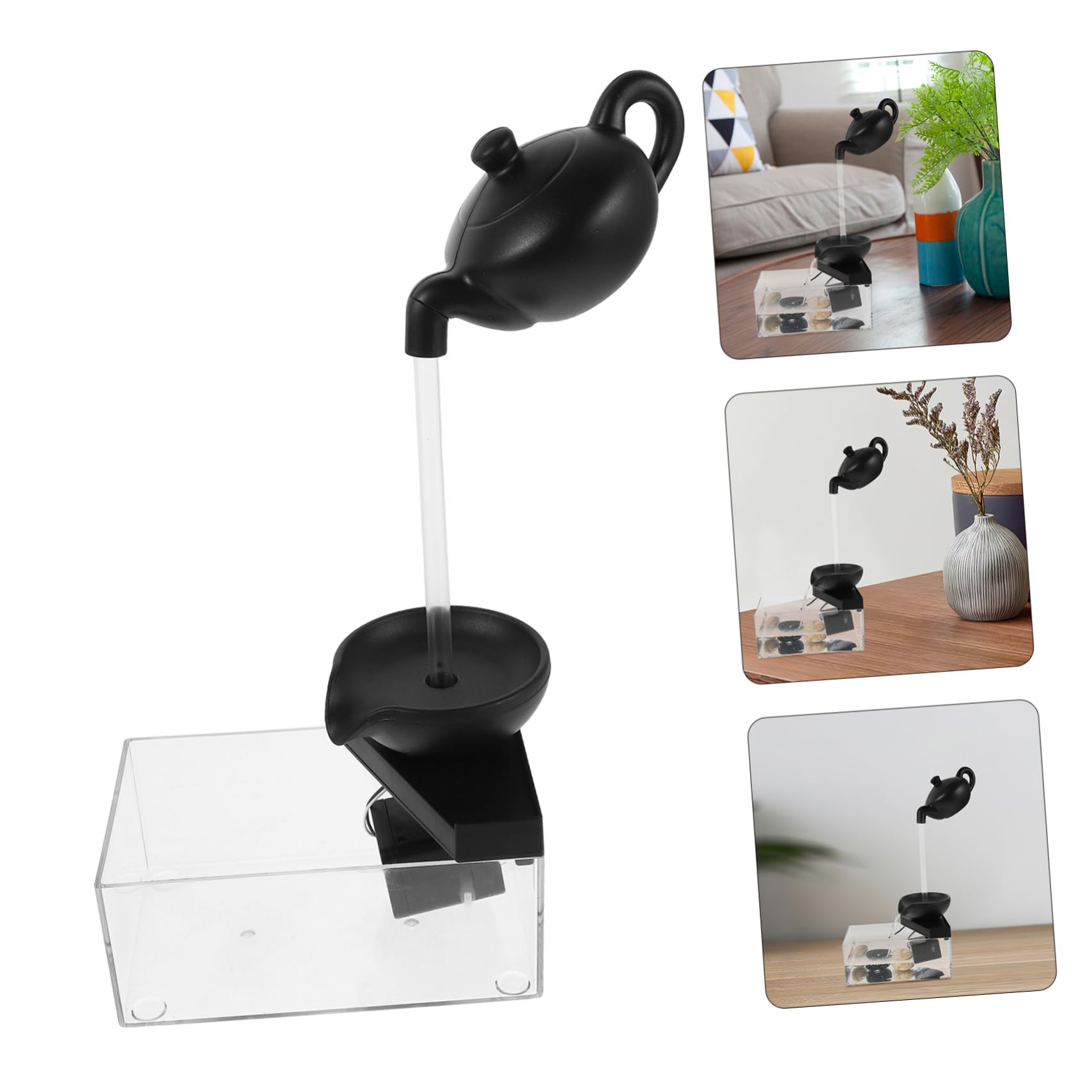 BESTonZON Fontana d Acqua Per Interni Boccia Per Pesci Accessori Per Acquari e Decorazioni Da Tavolo Per Ufficio e Camera Da Letto