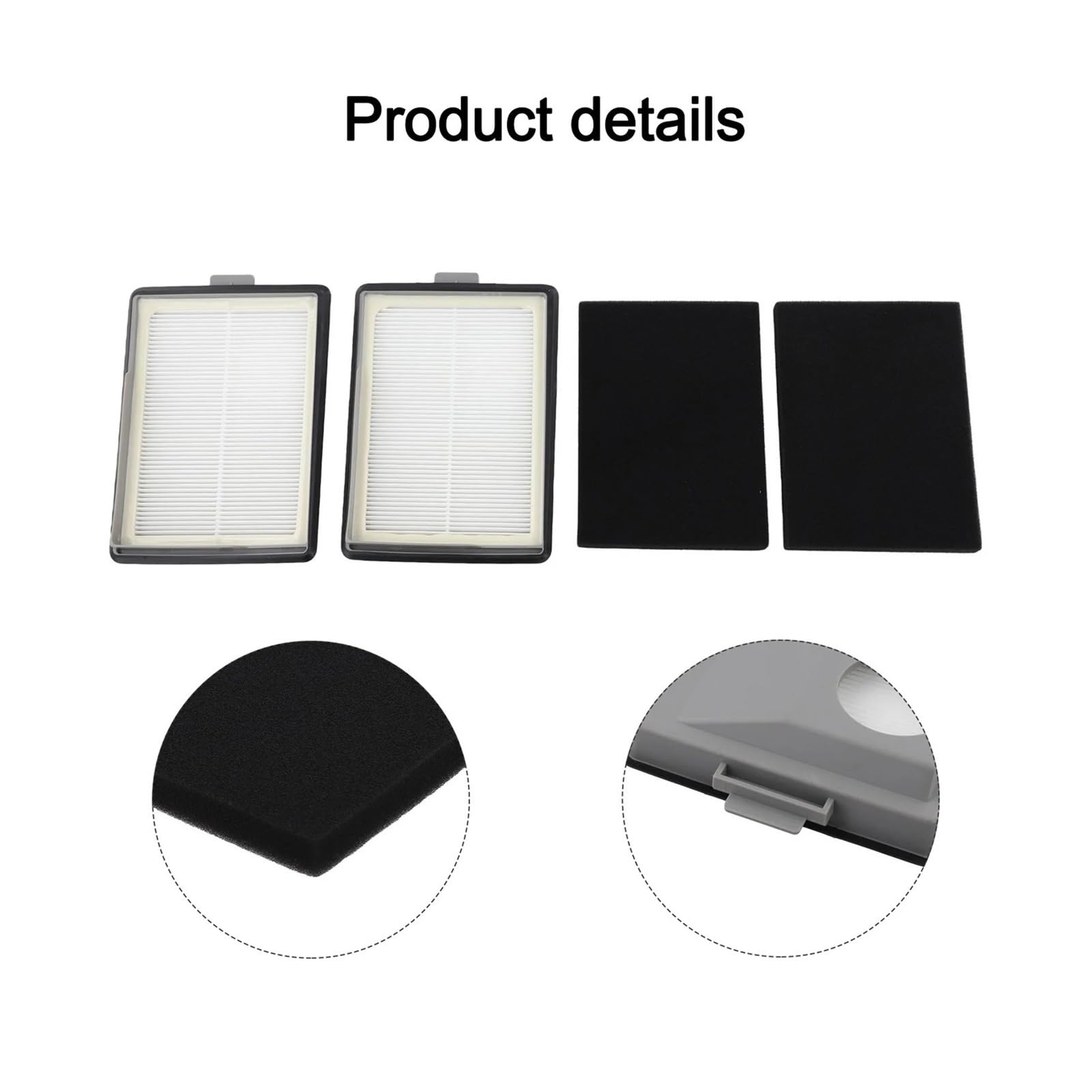 Filtro De 1/2 Uds, Compatible Con Miele,CX-FSF, Compatible Boost,CX1-11639250, Polvo Espuma, Accesorios for Aspiradoras(2pcs)