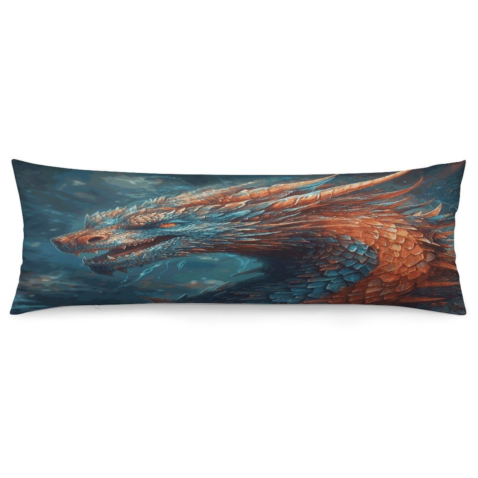 Dragon Art Body Pillow Cover Soft Full Long Pillow Cover Decorative Large Pillow Case Cozy Body Pillow Pillowcase Pillow Shams for Bed Sofa Couch Room Decor 18.9 X 53 Inch