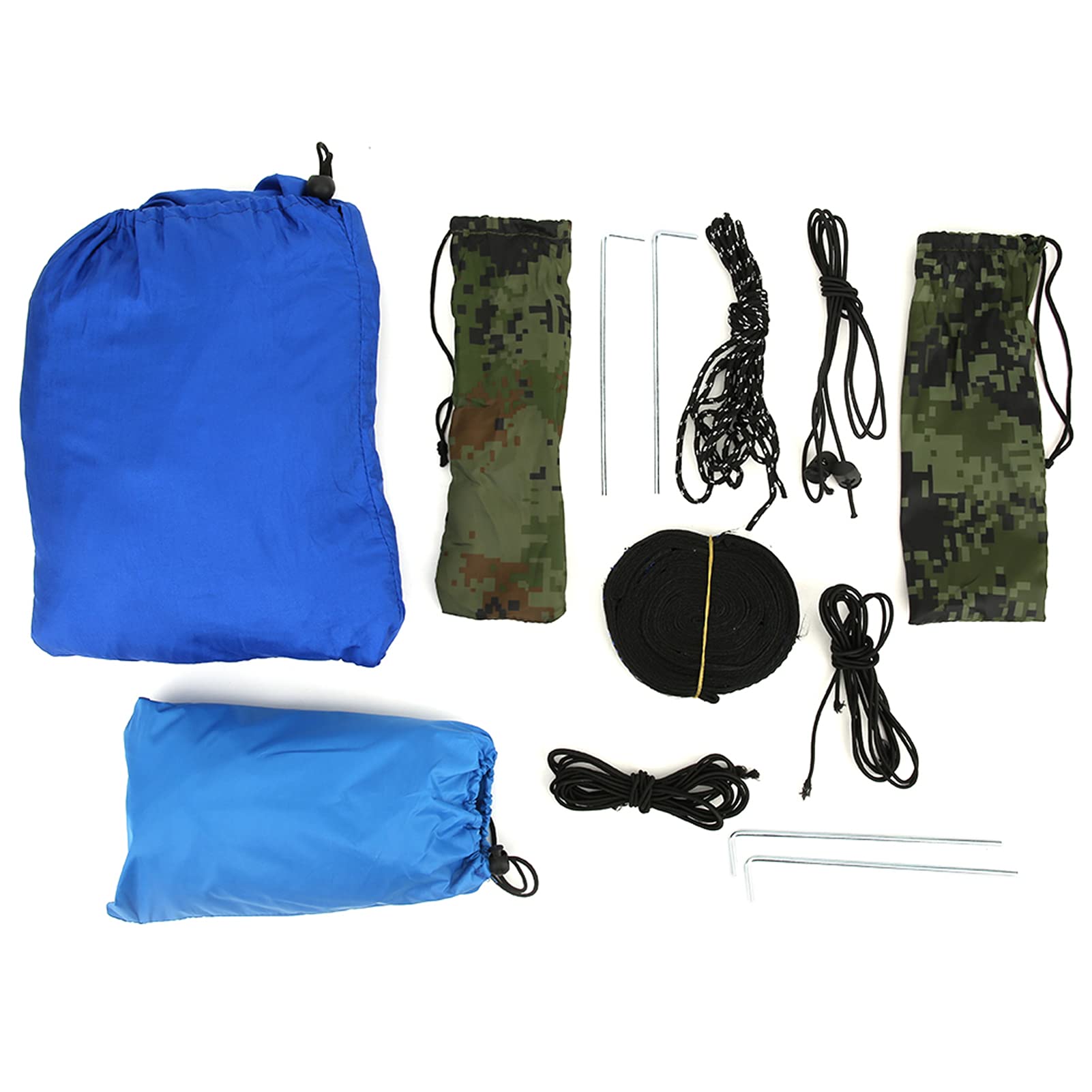 Cocoarm Amaca Amaca Portatile con Tessuto in Nylon e Zanzariera in Poliestere Carico da 300 Kg Tettuccio Antipioggia con Doppia Cerniera per Campeggio Viaggi Cortile Giardino Adulti (Cielo blu con