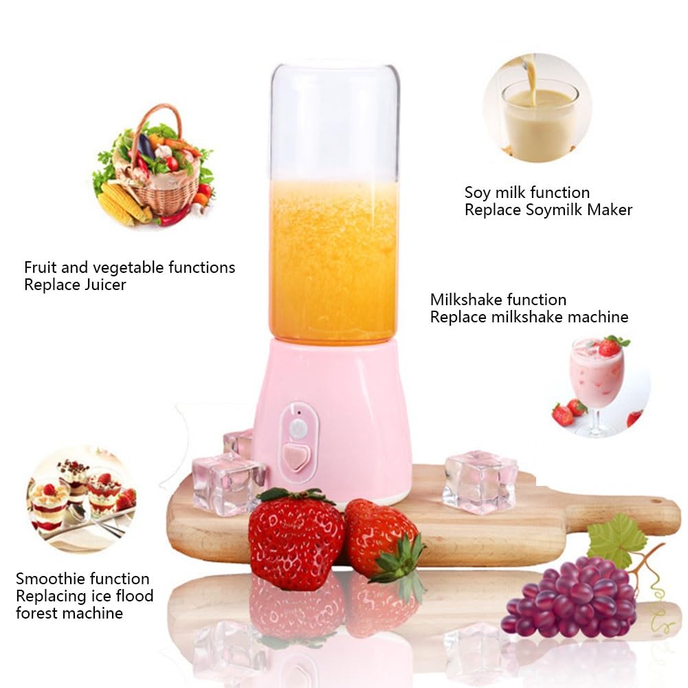 Frullatore Personale Per Smoothie Mini Frullatore Smoothies Maker Portatile Frullatore Juicer Mixer Per Milkshake, Ghiaccio, Frutta E Verdura Con Bottiglie Tritan 320 Ml Nessun BPA ( Size : 2 battery