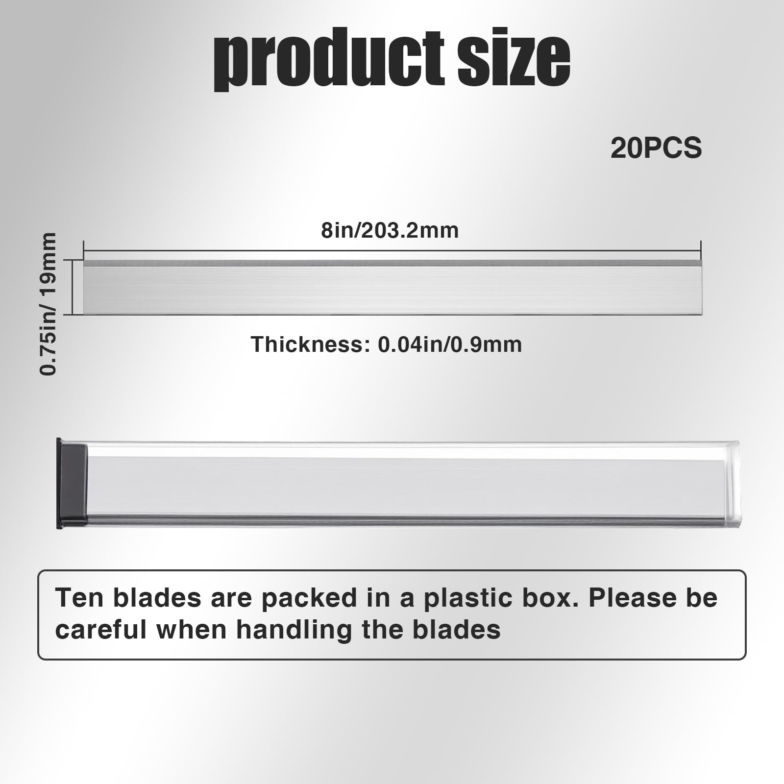 Hicarer Floor Scraper Blades - 20 Pack -2