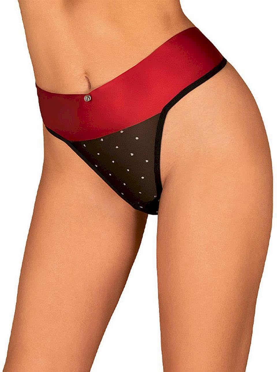 Obsessive Seksowne damskie stringi w kropki Tienesy