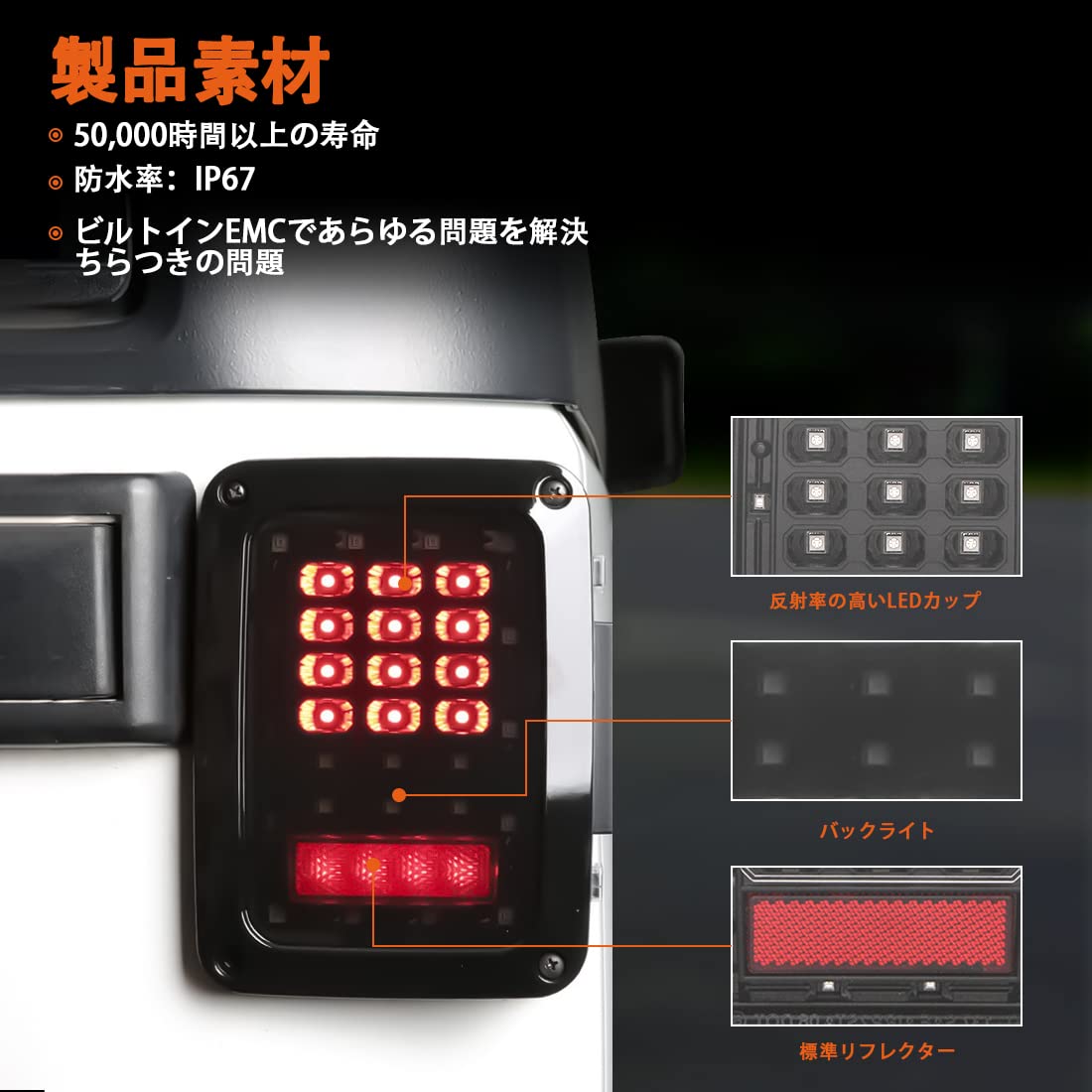 Amazon | VOSICKY(ボスキー)テールランプ LED テールライト バック