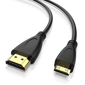Mini HDMI to HDMI Cable Compatible with Canon EOS R, EOS RP, EOS 5D Mark IV, EOS 6D Mark II, HDMI to Mini HDMI Cable for Nikon D3500, D7500, D850, D500 Camera, 5ft