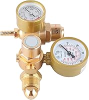Vista 2 de Oumefar Regulador de soldadura de gas, reguladores de CO2 de argón, reguladores de soldadura de gas, soldadura Mig Tig con salida de 1/4 pulgadas