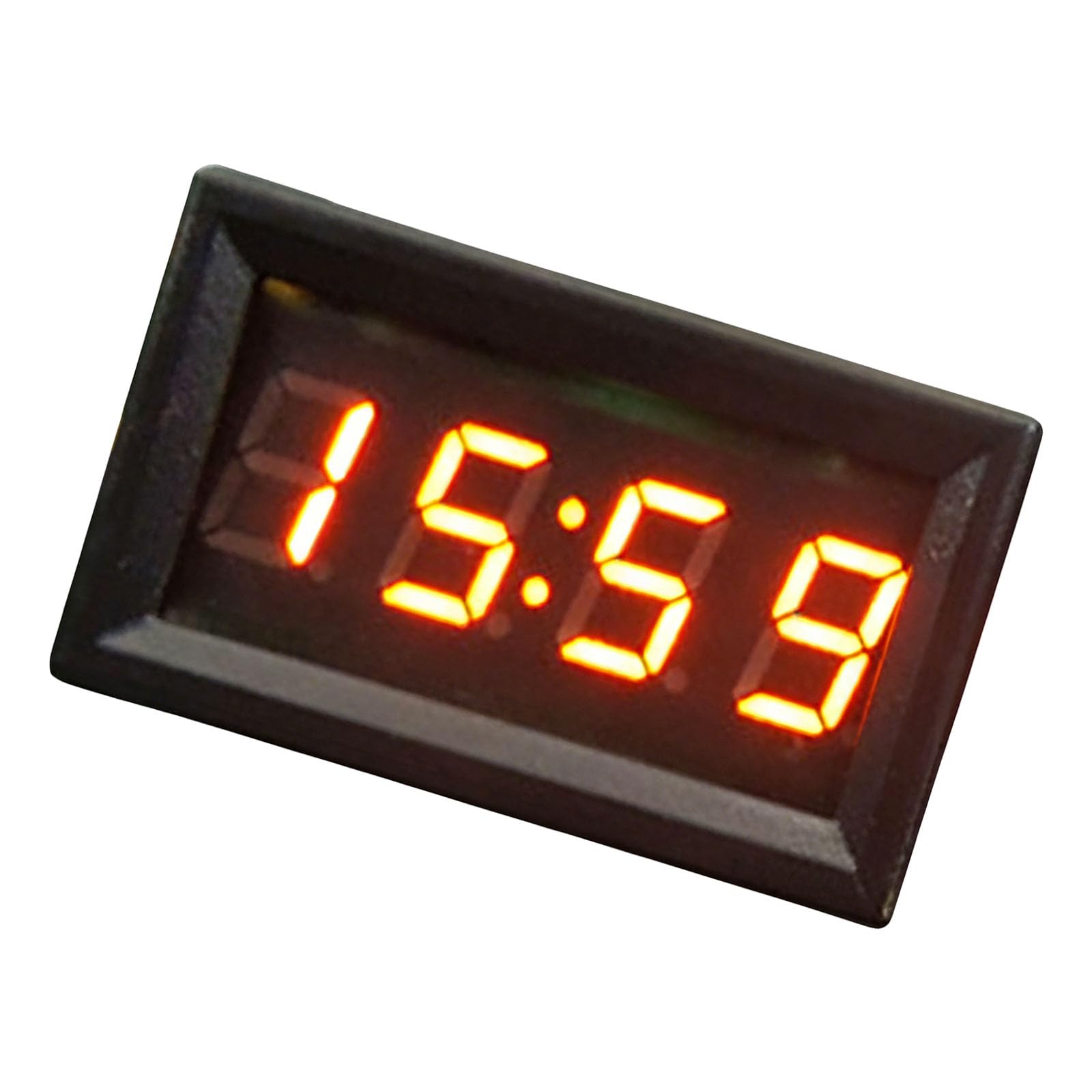 Kaeltsyn Yellow Multifunction Automotive Voltages Meter With External Temperature Probes And Digital Clock For Car Trucks Multifunction Car Battery Voltages Tester