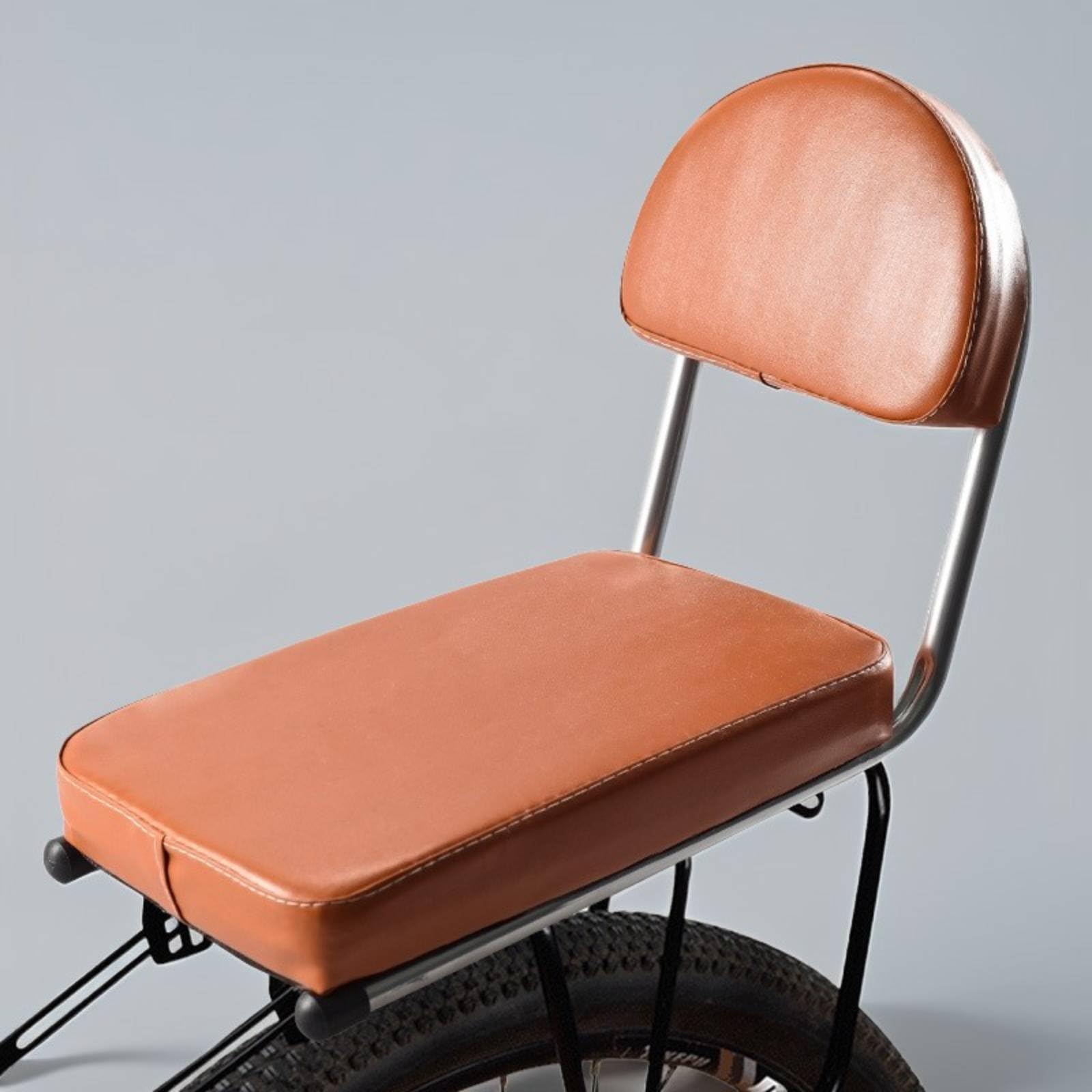 kowaku Sedile Posteriore Bici Universale, Seggiolino Bici con Schienale, Morbido e Confortevole, Accessorio Ciclistico per Pedalata Cittadina