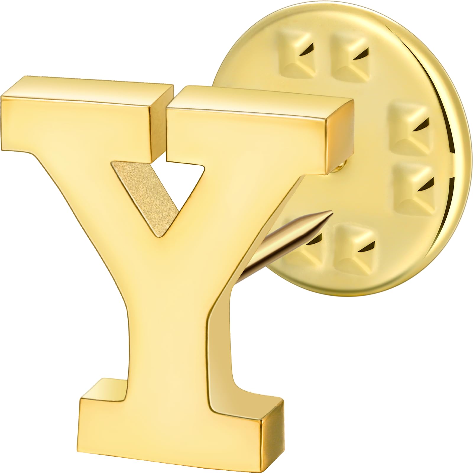 Initial Lapel Pin for Men Women, Brooch Pins for Men Suits, Metal Button Pins in 18K Gold and Silver Tone.