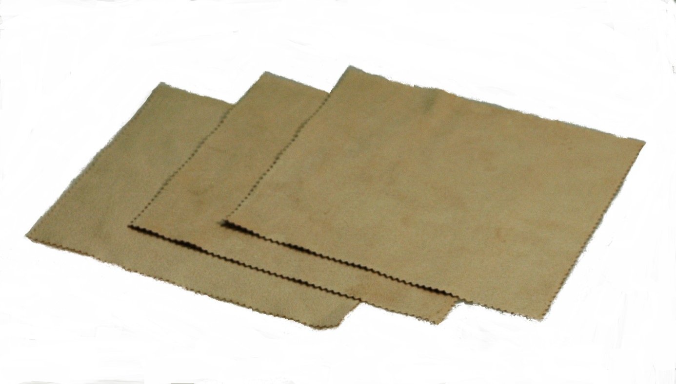 Horosafe Buffing Cleaning Cloth for Watches - Beige (7x6) - 3 Pack