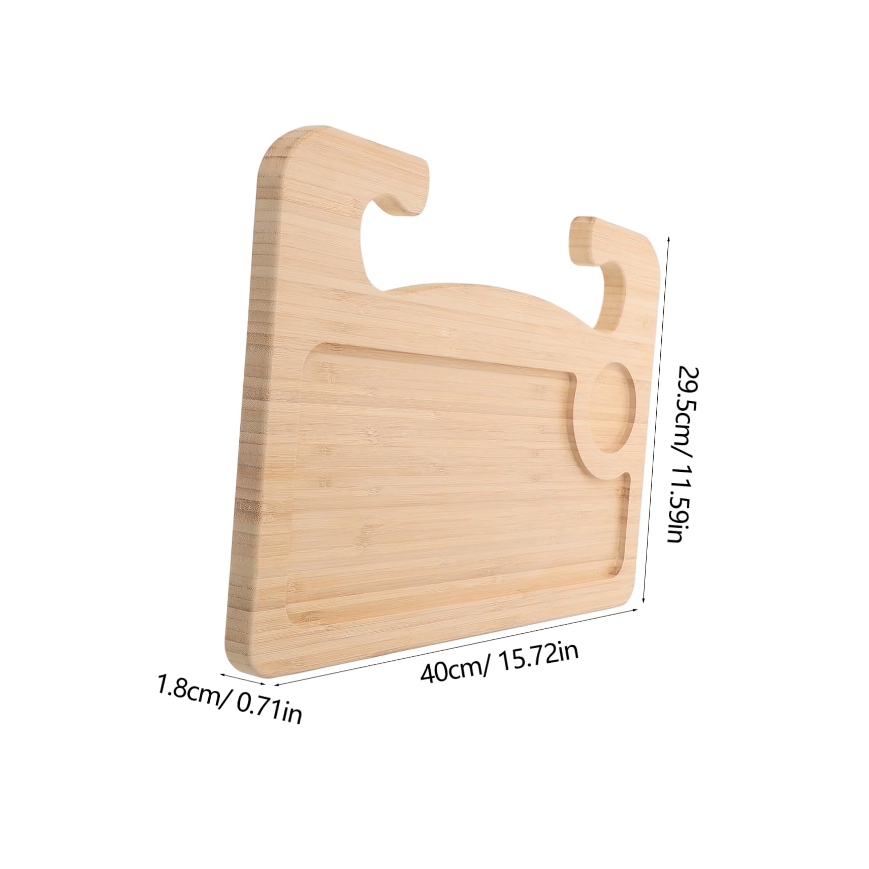 PRETYZOOM Mesa de Bandeja de Madera para Volante de Coche Soporte Estable y Portátil, Organizador Elegante para Botellas y Uso Cómodo en Carretera y Hogar