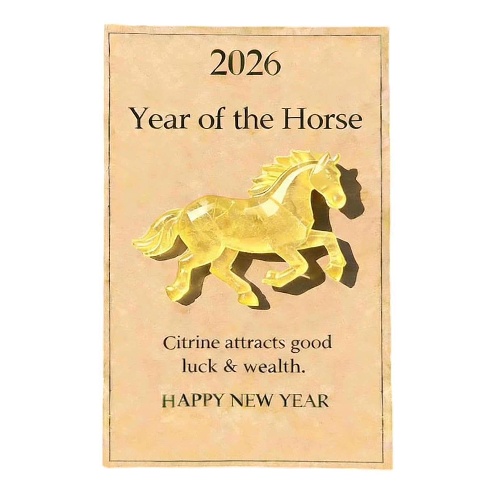 Piceioep Affirmation Card Set, Acrylic Horse Charm for Birthday Wedding and Chinese New Year Celebrations Birthday Party Deck Horse