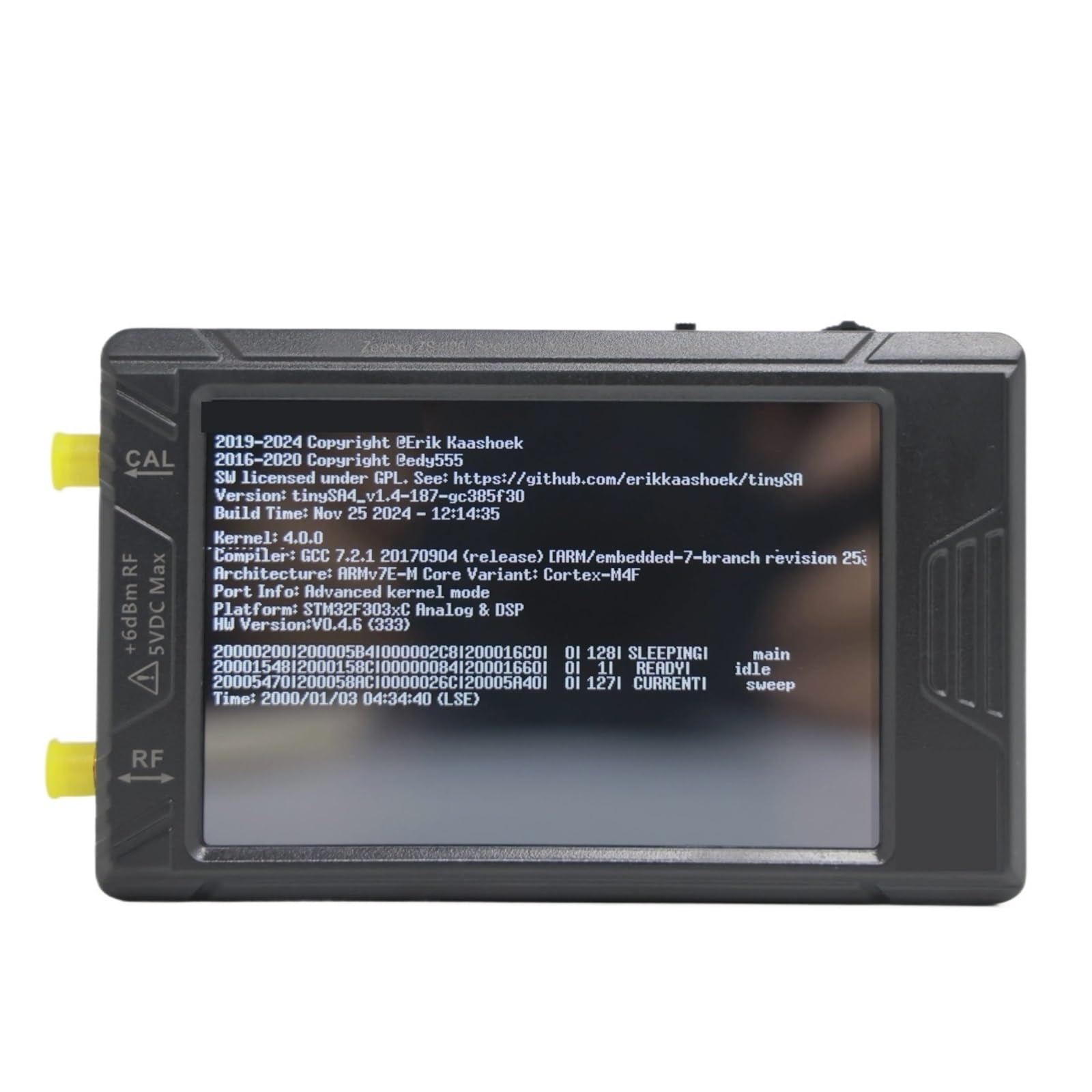 Network Analyzer, Handheld Tiny Spectrum Analyzer 3.95 Inch Touch Screen Build in Battery