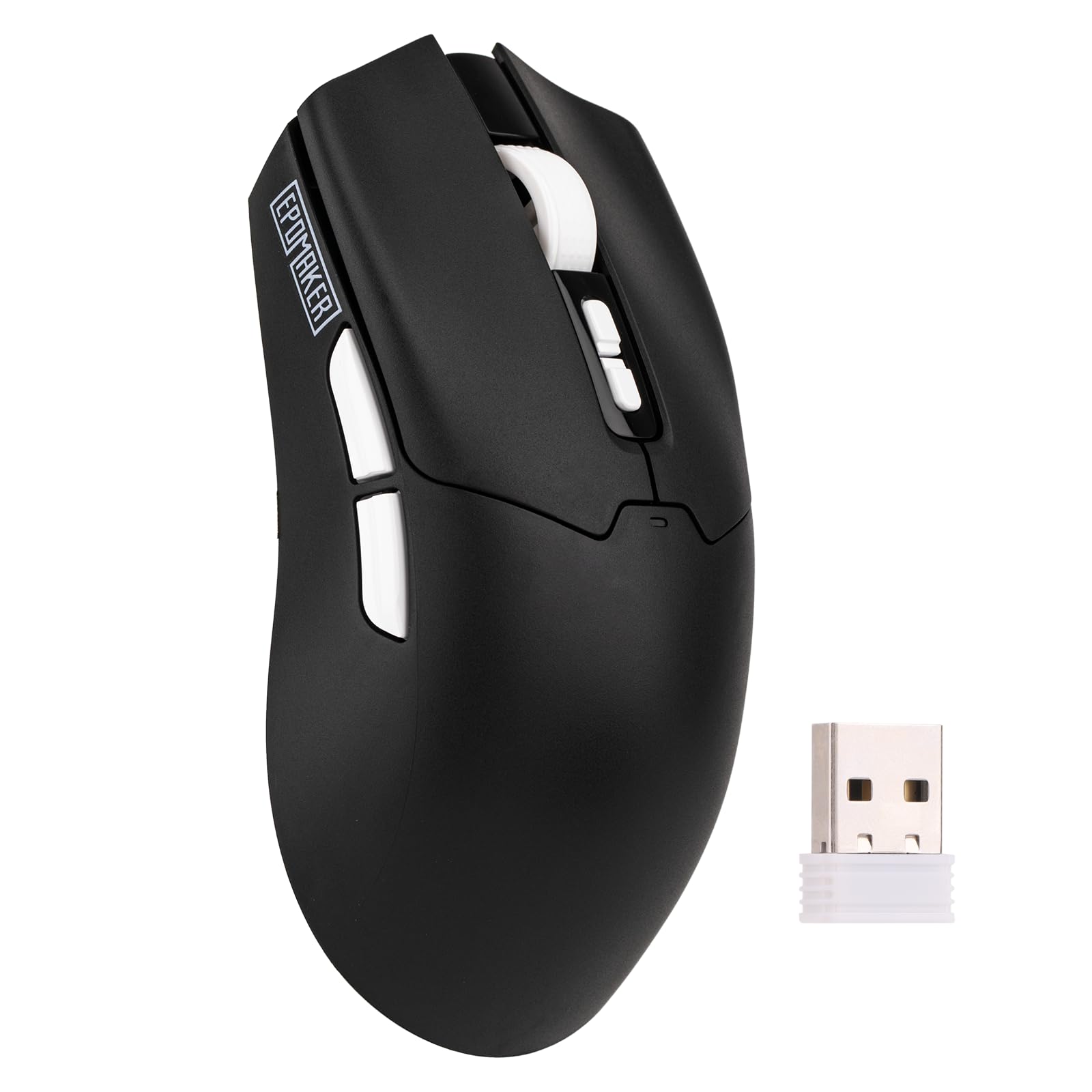 EPOMAKER Click Lite Wireless Gaming Mouse, 800 to 12,000 DPI Adjustable, PAW3311 Sensor, 500mAh, 59g, 2.4G/Bluetooth/USB-C Rechargeable with 5 Programmable Buttons for PC/Mac/Linux (Black)
