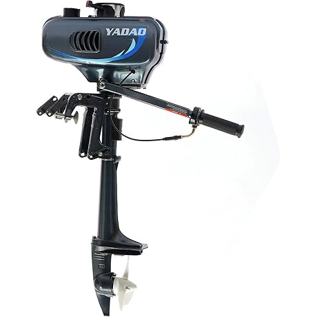 3.5HP Outboard Motor 49cc 2-Stroke Outboard Boat Engine Manual Start Small Boat...