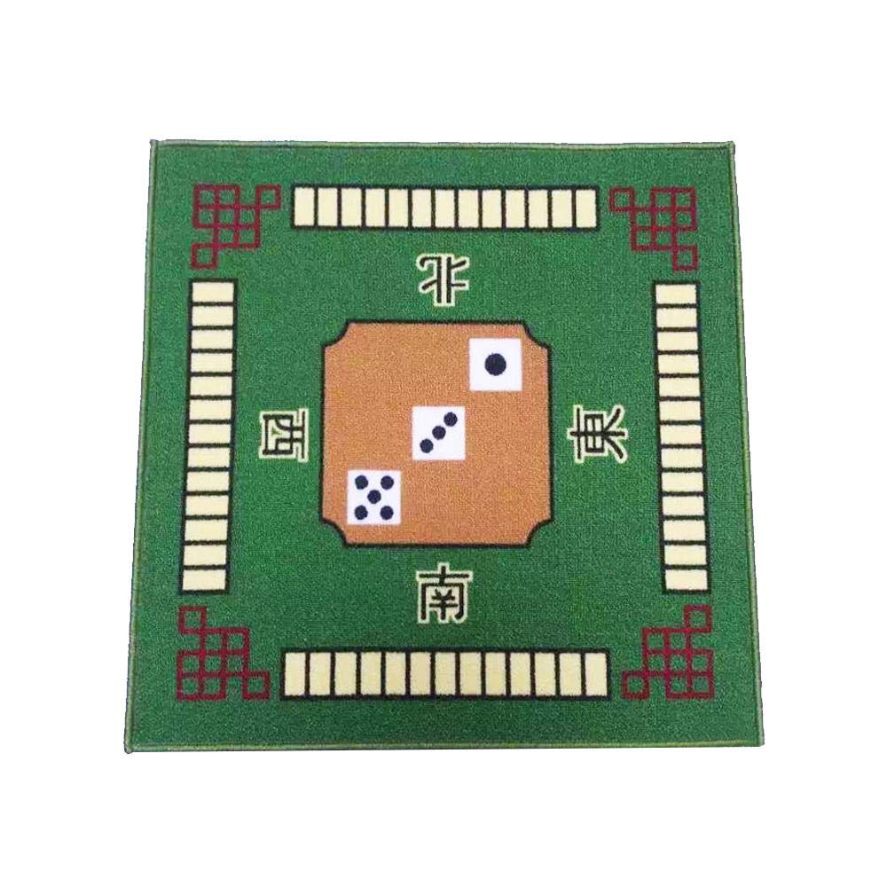 Aolvo Universal Mahjong / Paigow / Card / Game Table Cover, Non Slip Majiang Mat Rug, Mahjongg Table Cloth, Mute Table Cover for Poker Domino Tile Mahjong Card Games - Green 30.8" X 30.8"