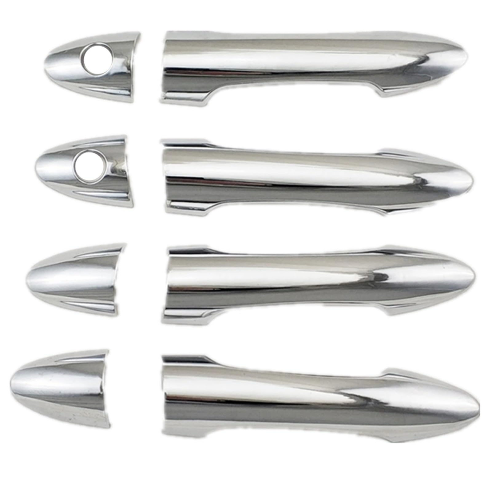 CFAYRLMS Door Pull Cover Compatible with Kia for Picanto for Morning 2011-2015 Door Handle Cover Trim 8PCS Paste Style Chrome Car Accessories Plated