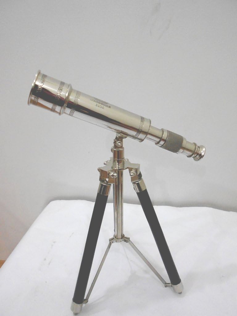 Solid Brass Telescope Wooden Telescope with Stand Collectible Nautical Gift Rustic Vintage Home Decor Gifts