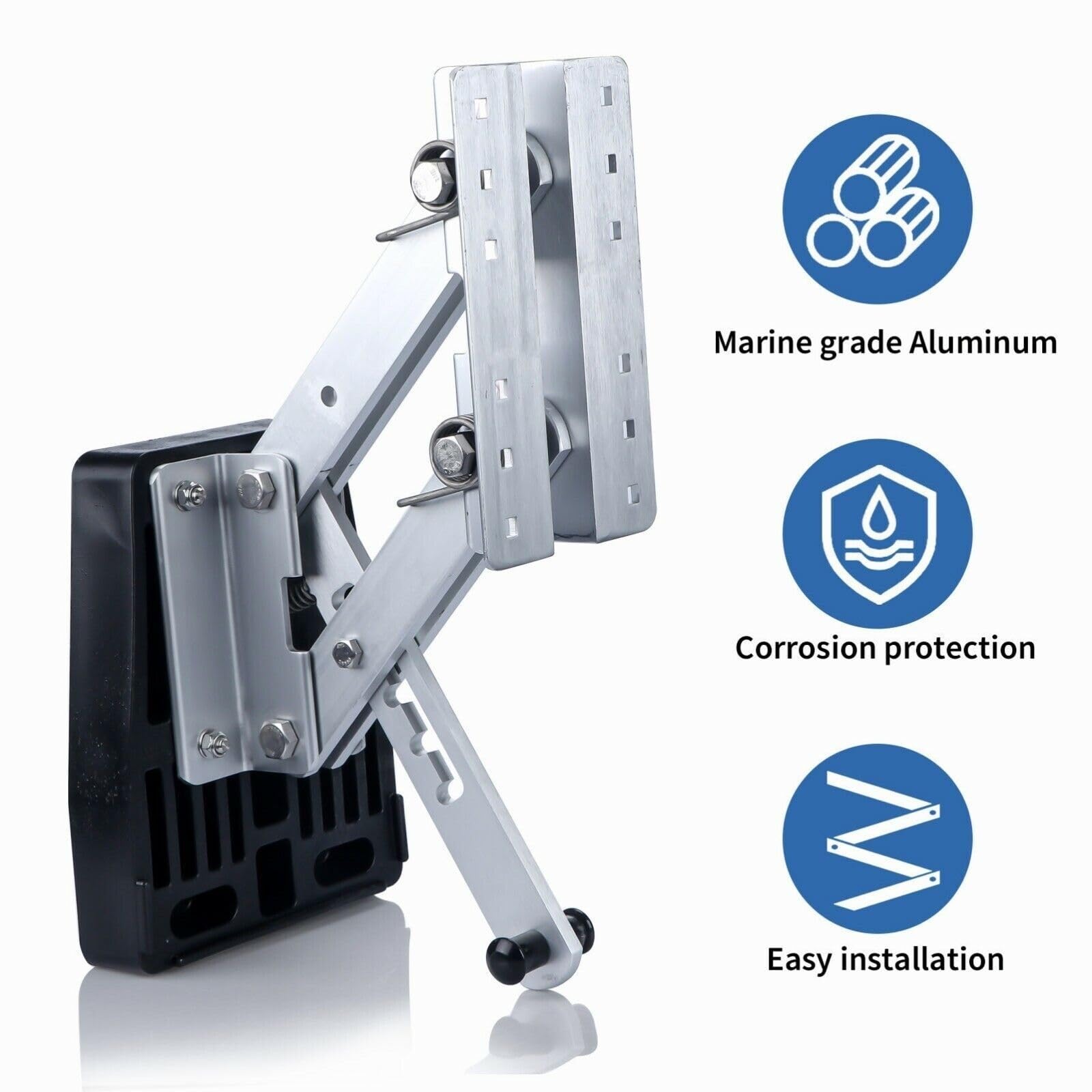 Support Moteur Bateau Inox 304 – Réglable, Charge Max 20hp, Pour Yachts Et Bateaux Rapides