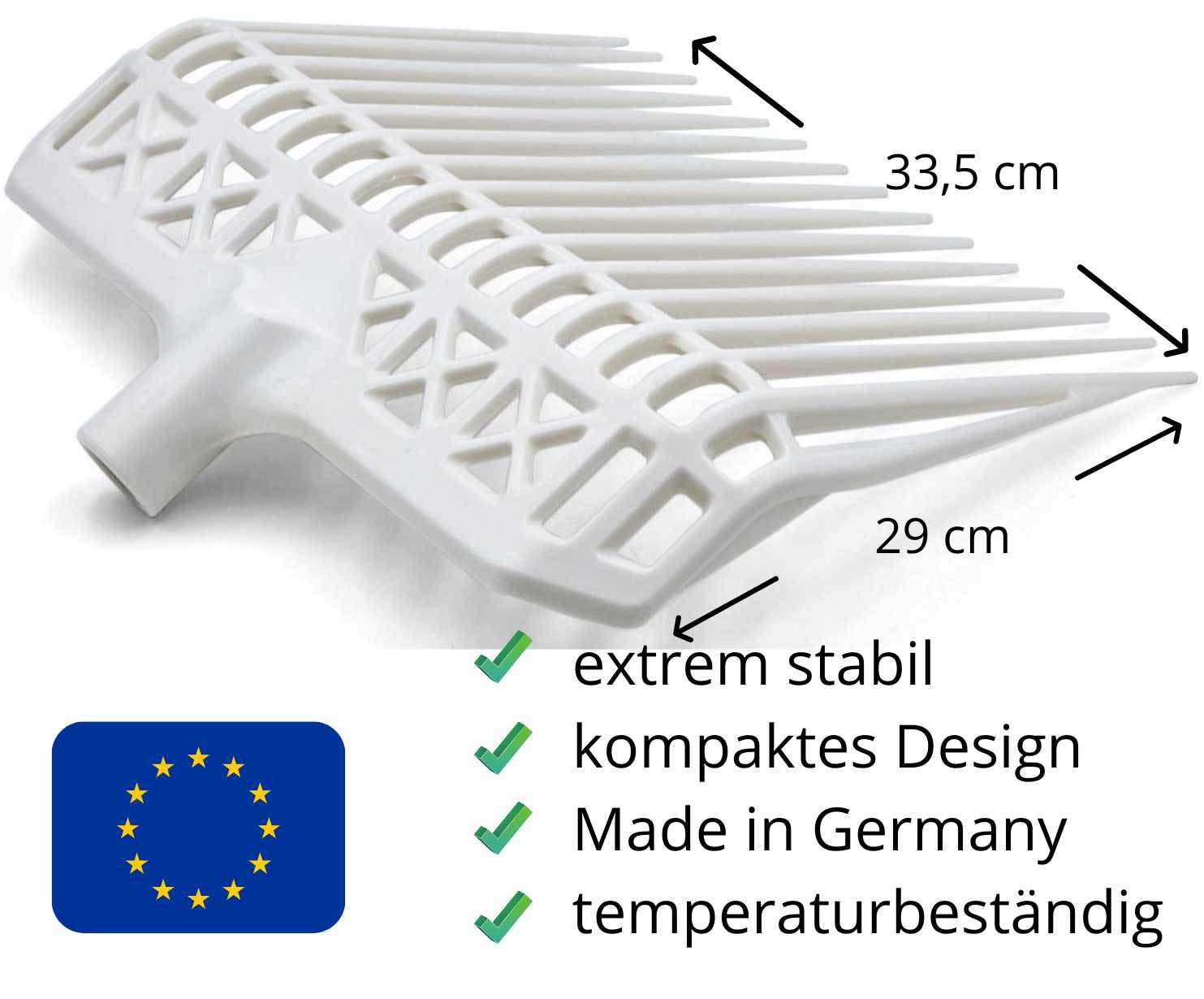 Gewa Bollengabel Dunggabel PRO Professional Kunststoff Bollengabel Mistgabel Mistforke Qualitäts-Dunggabel