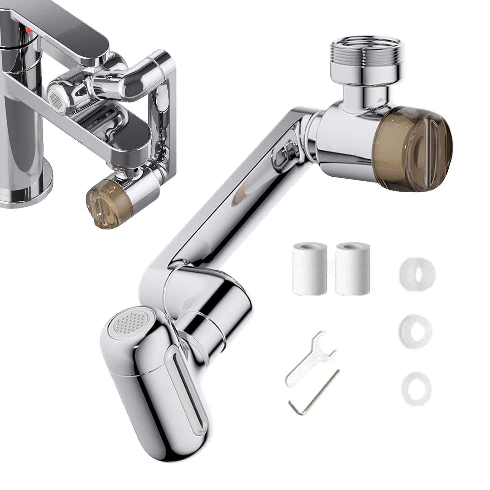 Purificador con 4 Modos de Agua y Extensión de Grifo para Cocina Baño y Bañera