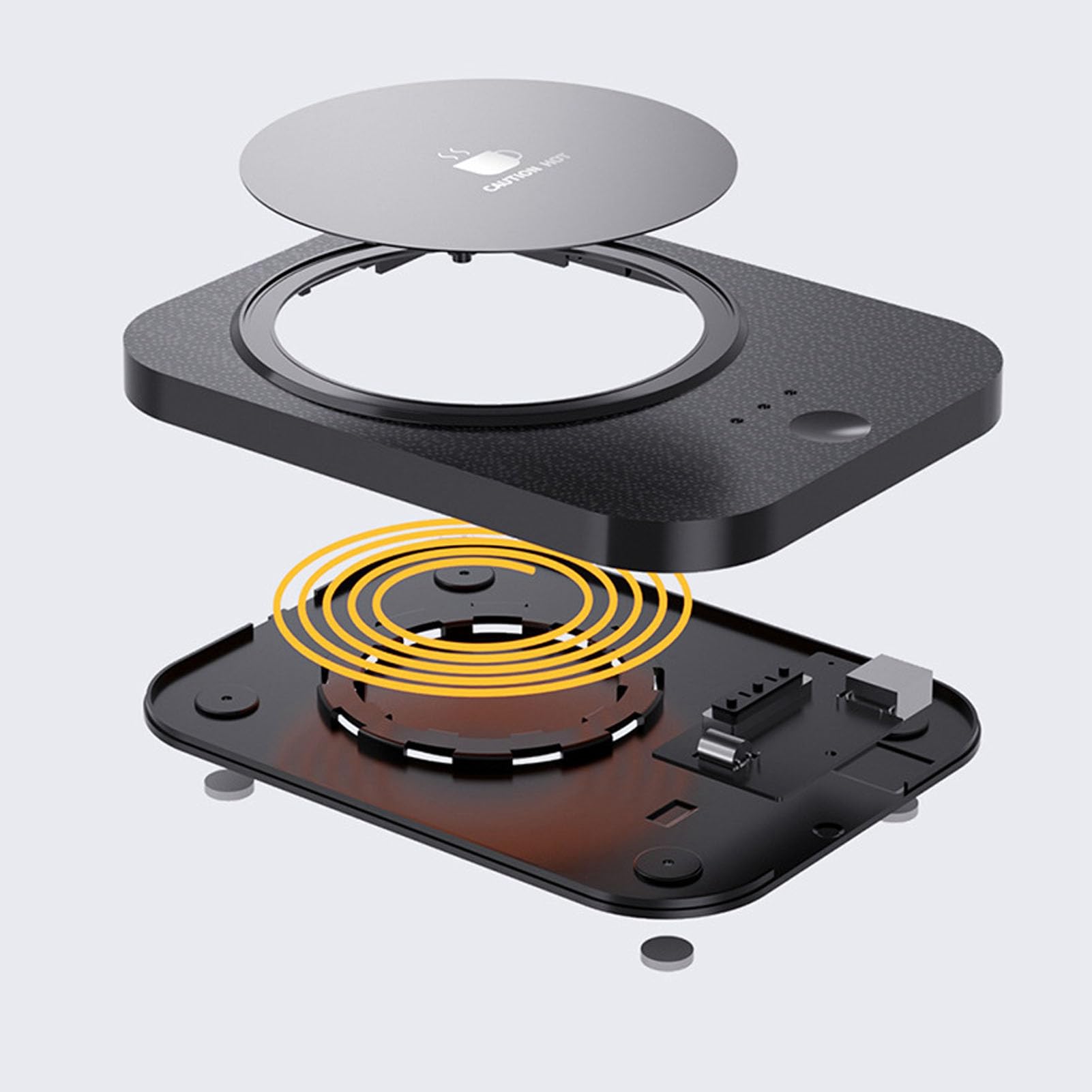 Calentador Eléctrico de Taza de café, Taza de Cerámica Constante de 55 ℃, Almohadilla Térmica, Fuente de Alimentación USB, Calentador de Bebidas de Escritorio, Portátil para