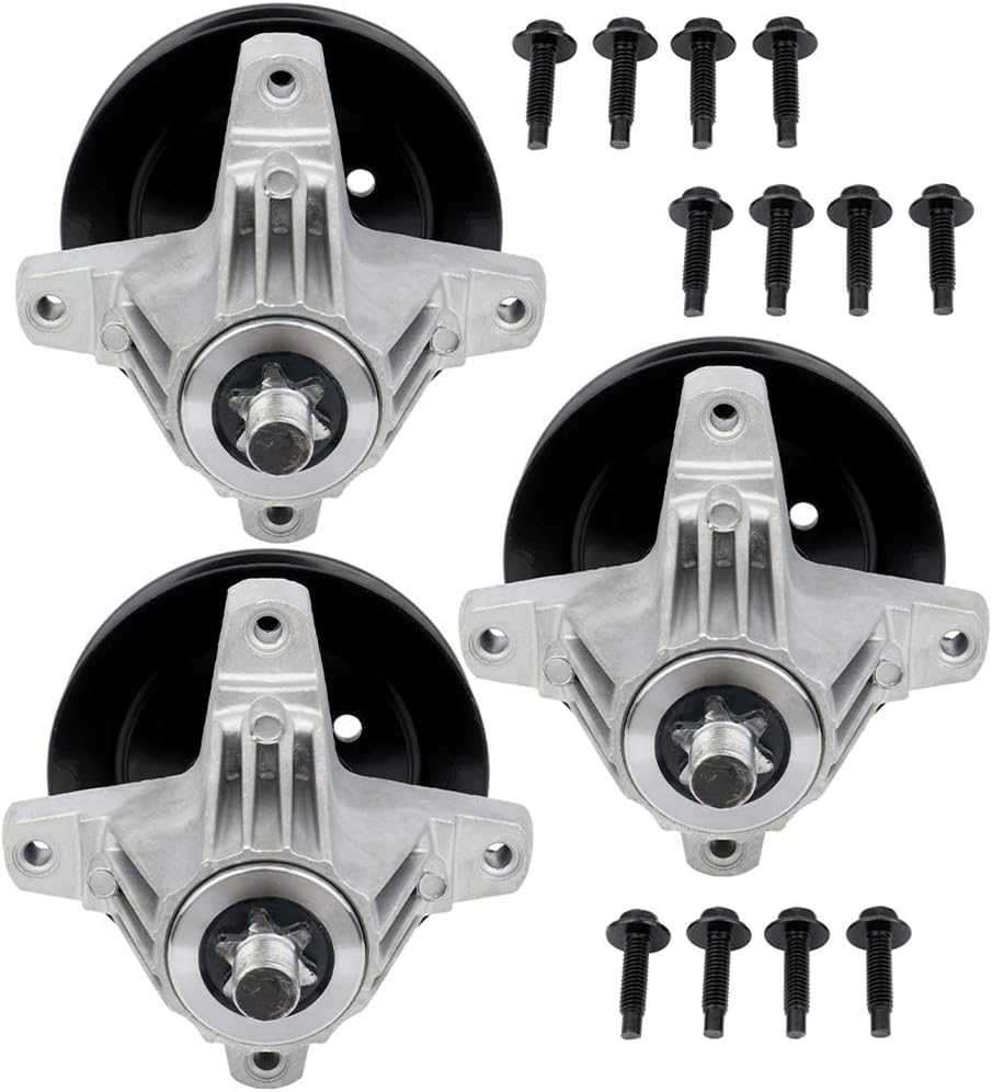 AUTOMUTO New Mower Spindles Kit for Cub Cadet for MTD for Craftsman Columbia for Troy Bilt RZT54 918-06978 set of 3 Spindles w/bolts
