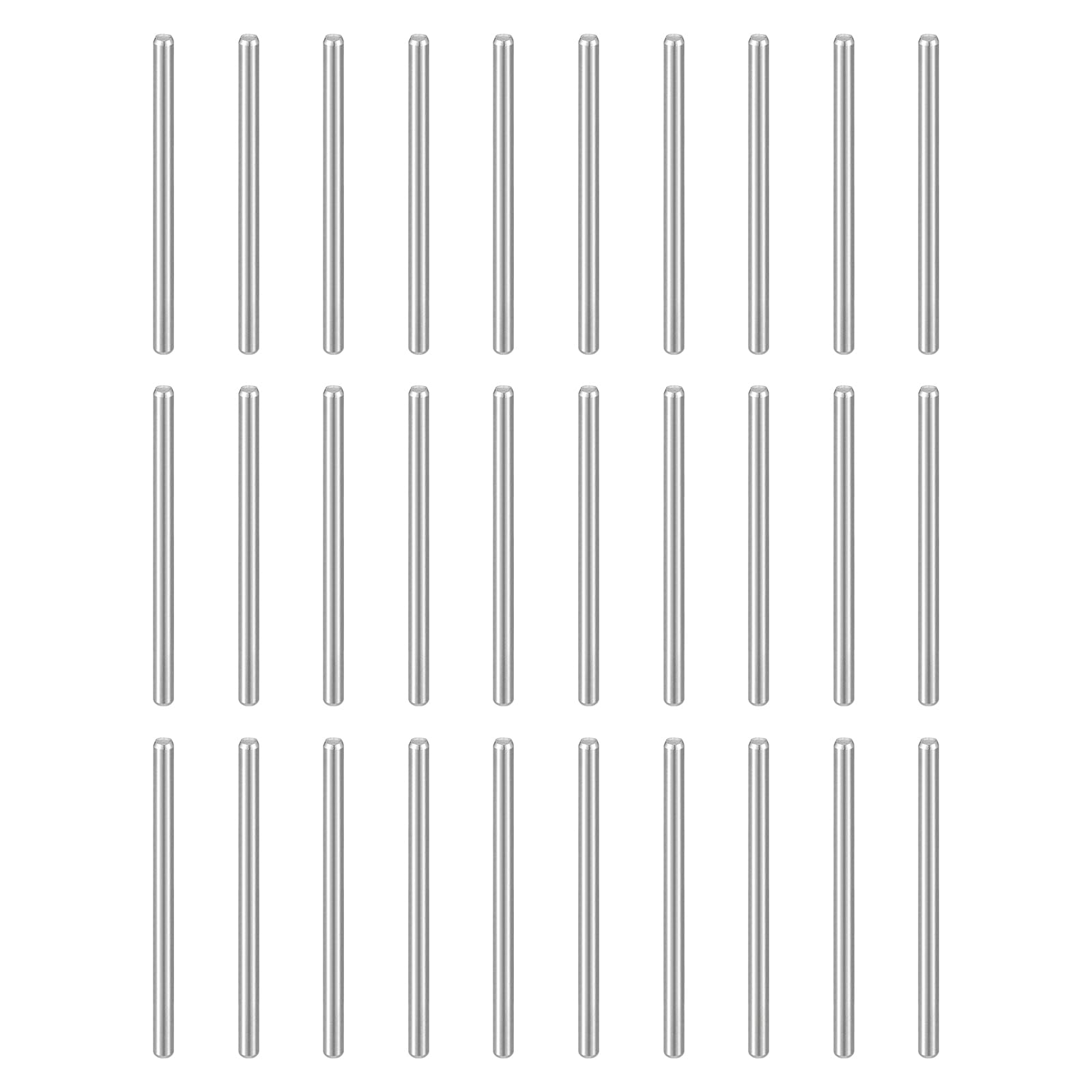 QUARKZMAN 50 Pezzi Spinotti M1.5 (1.5mm) X 25mm 304 Acciaio Inossidabile Supporto Mensola Cilindrico Perno Asta Elementi Di Fissaggio Per Dispositivi Metallici, Argento