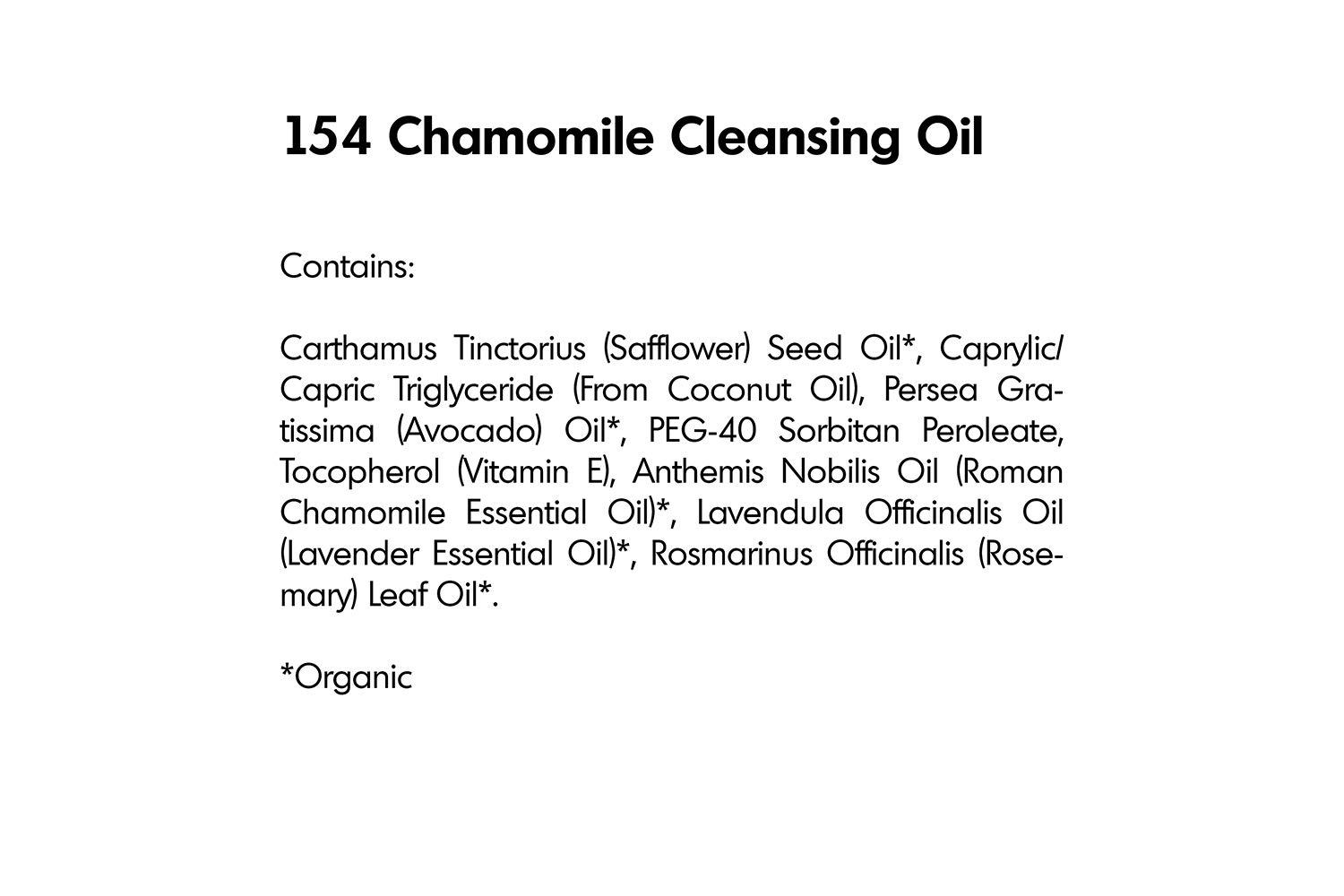 Chamomile Facial Cleansing Oil (154) | Natural and Organic, Water-Soluble Oil Cleanser and Water-Proof Make-Up Remover For All Skin | Made With Chamomile and Lavender Oils