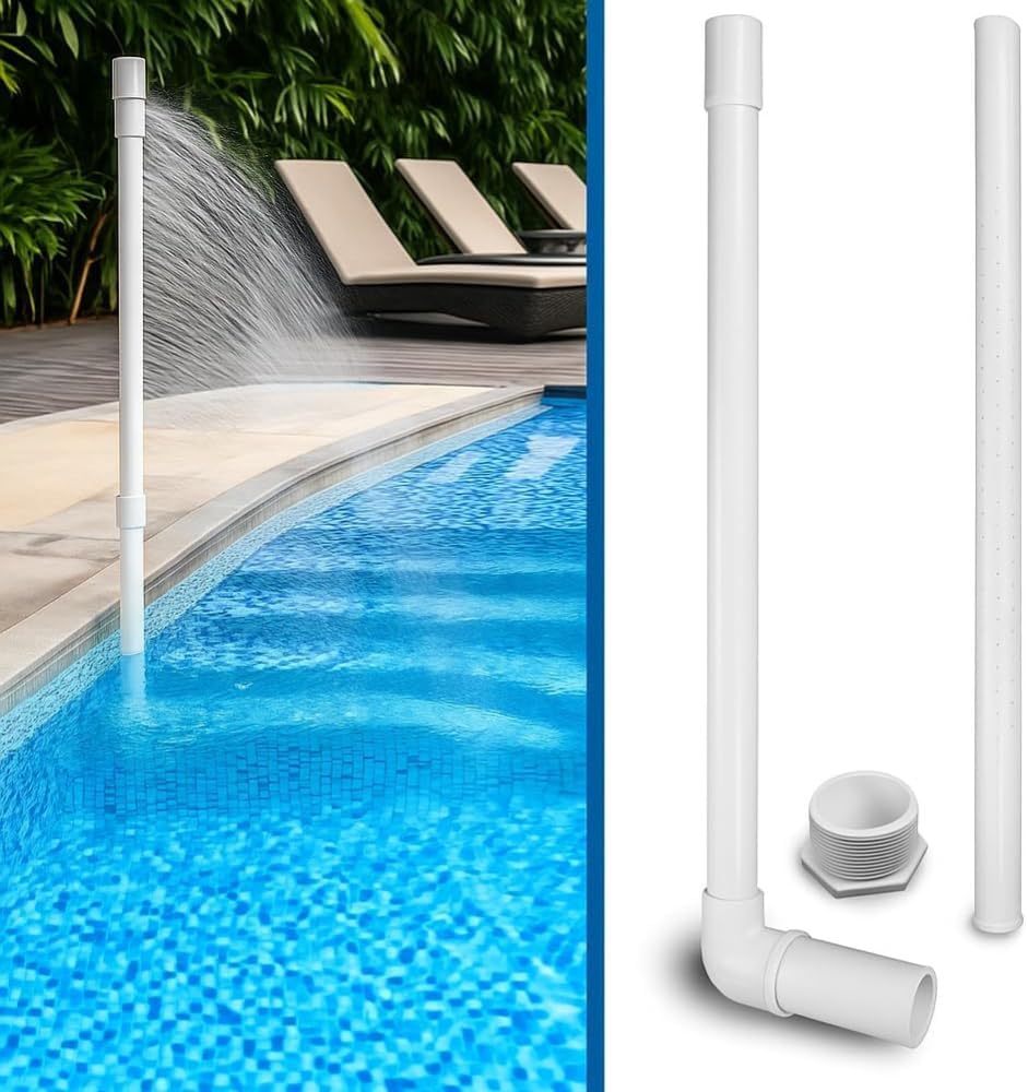Pool Cooler for Inground Pool – Water Fountain Cooling Attachment, Easy Install Return Jet Fitting, Lowers Water Temperature 8–10°F, No Electricity, Energy Efficient, Made in USA