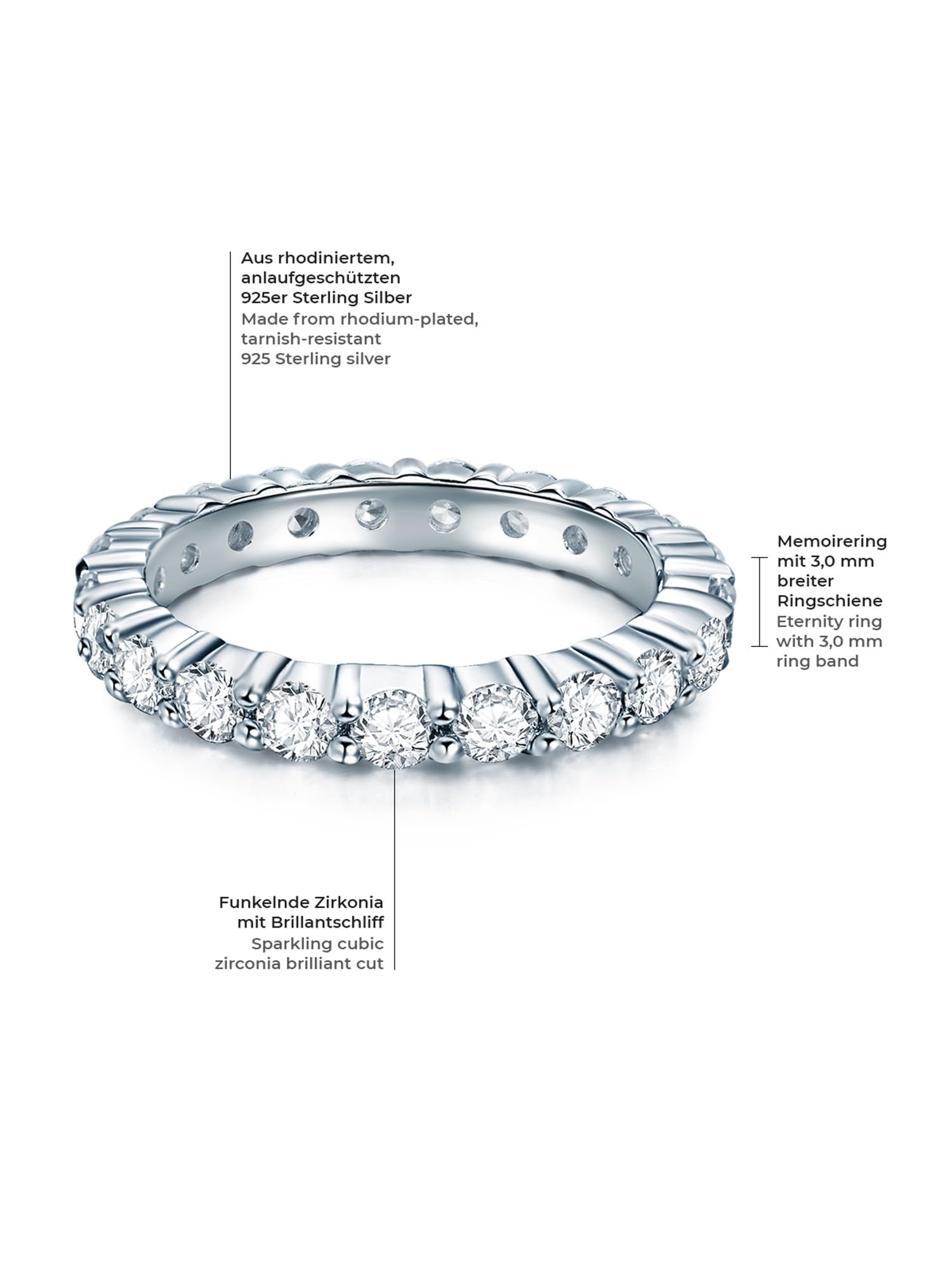 Trilani Anello a verretta da Donna in Argento Sterling