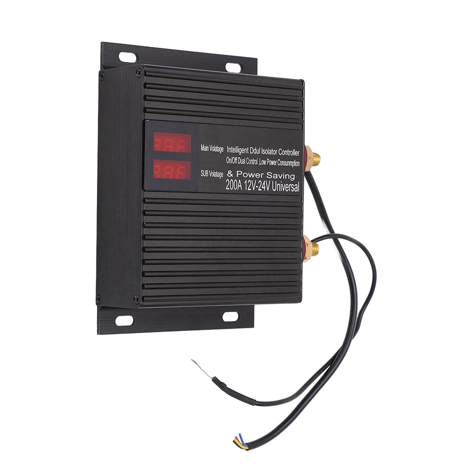 CHICIRIS Aislador de BateríA Dual, relé Sensible Al Voltaje de Cobre ABS 200 A, Pantalla LED Arranque de Emergencia Conexión Automática 12 V 24 V para Coche RV ATV UTV Truck Boat