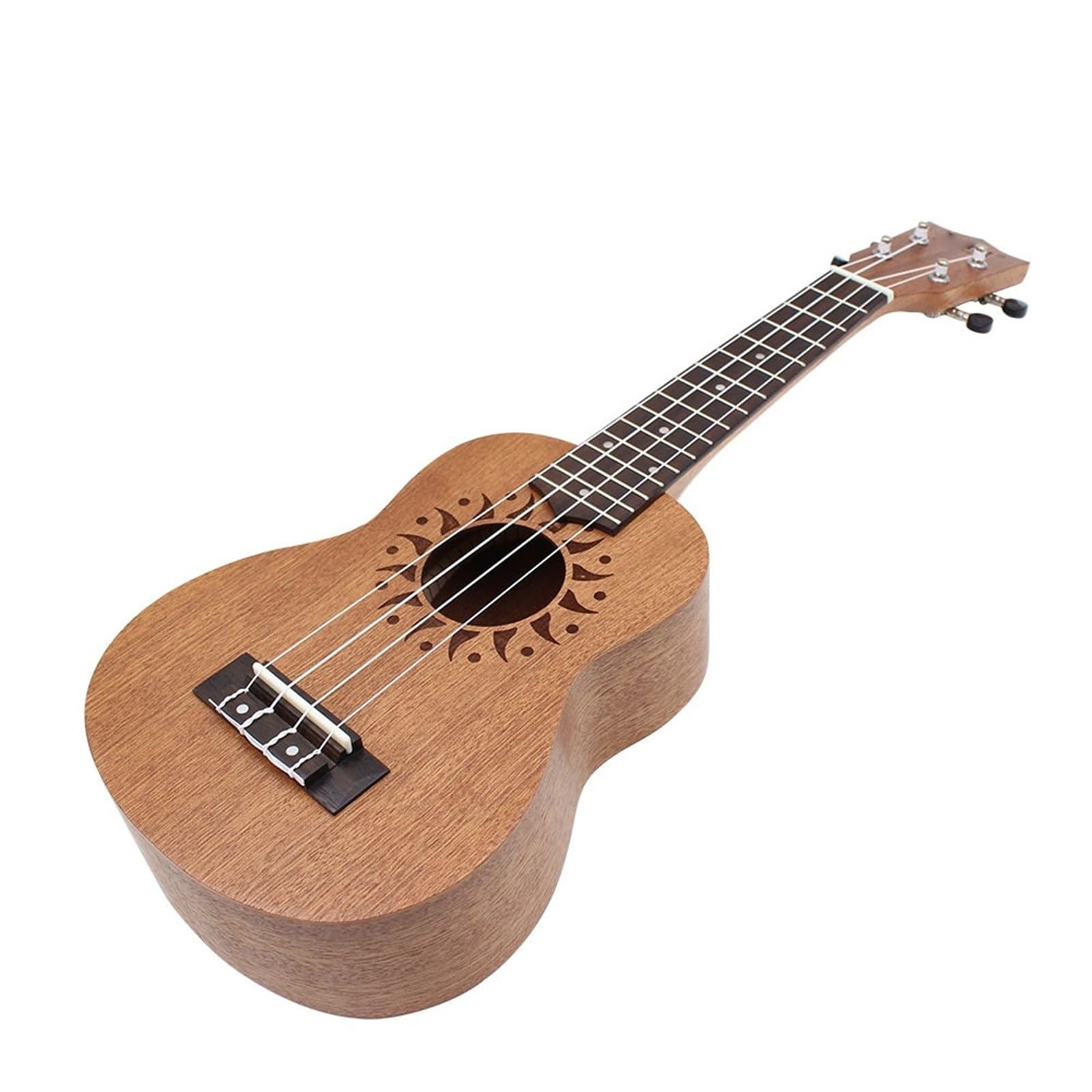 Zestawy Ukulele 21calowy Zestaw Ukulele W Kolorze Drewna Mahoniowa Czterostrunowa Drewniana Gitara