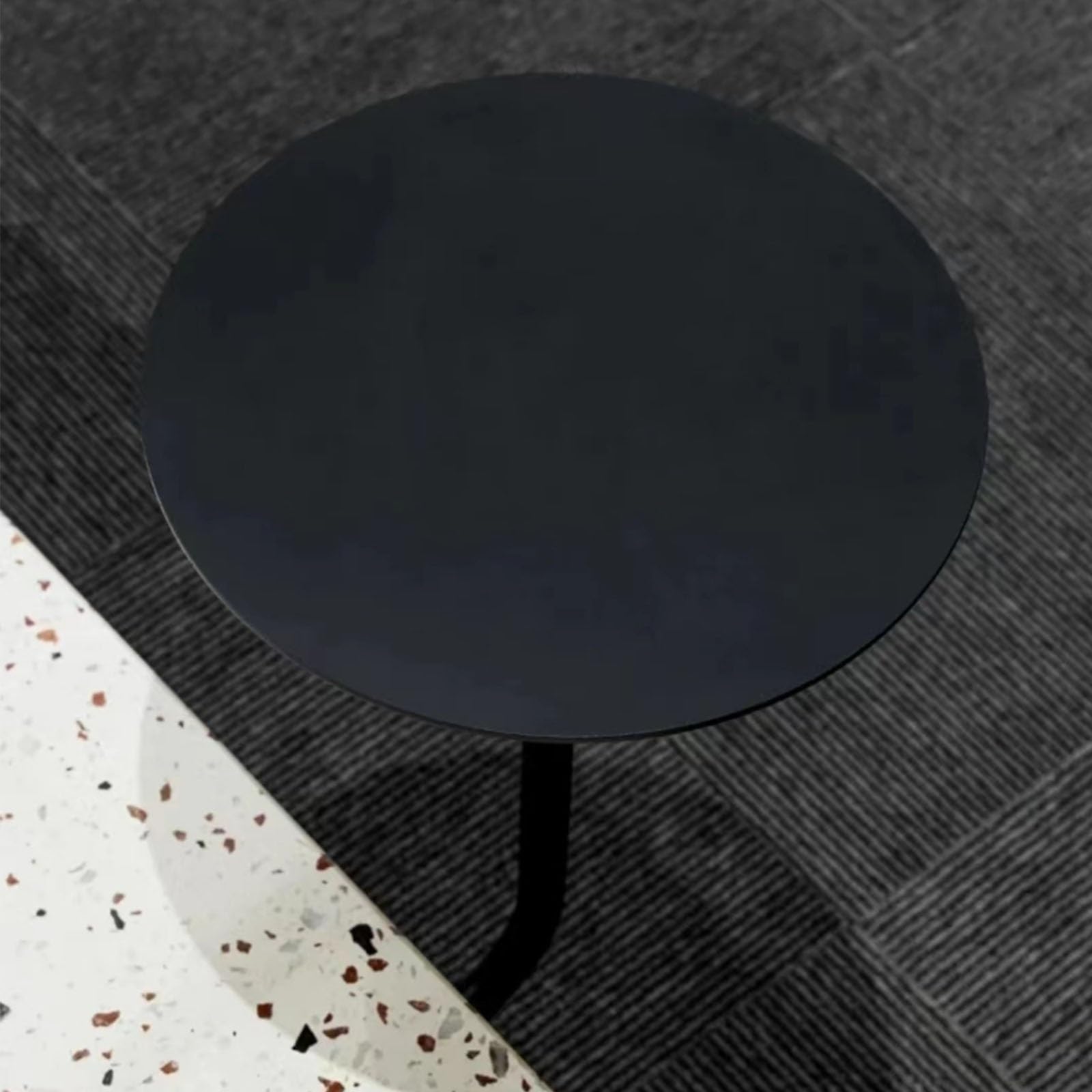 Mesa auxiliar redonda montada en la pared, soporte de metal en forma de L, mesa de bar flotante moderna para espacios pequeños, ideal para el hogar, cocina, cafetería y restaurante
