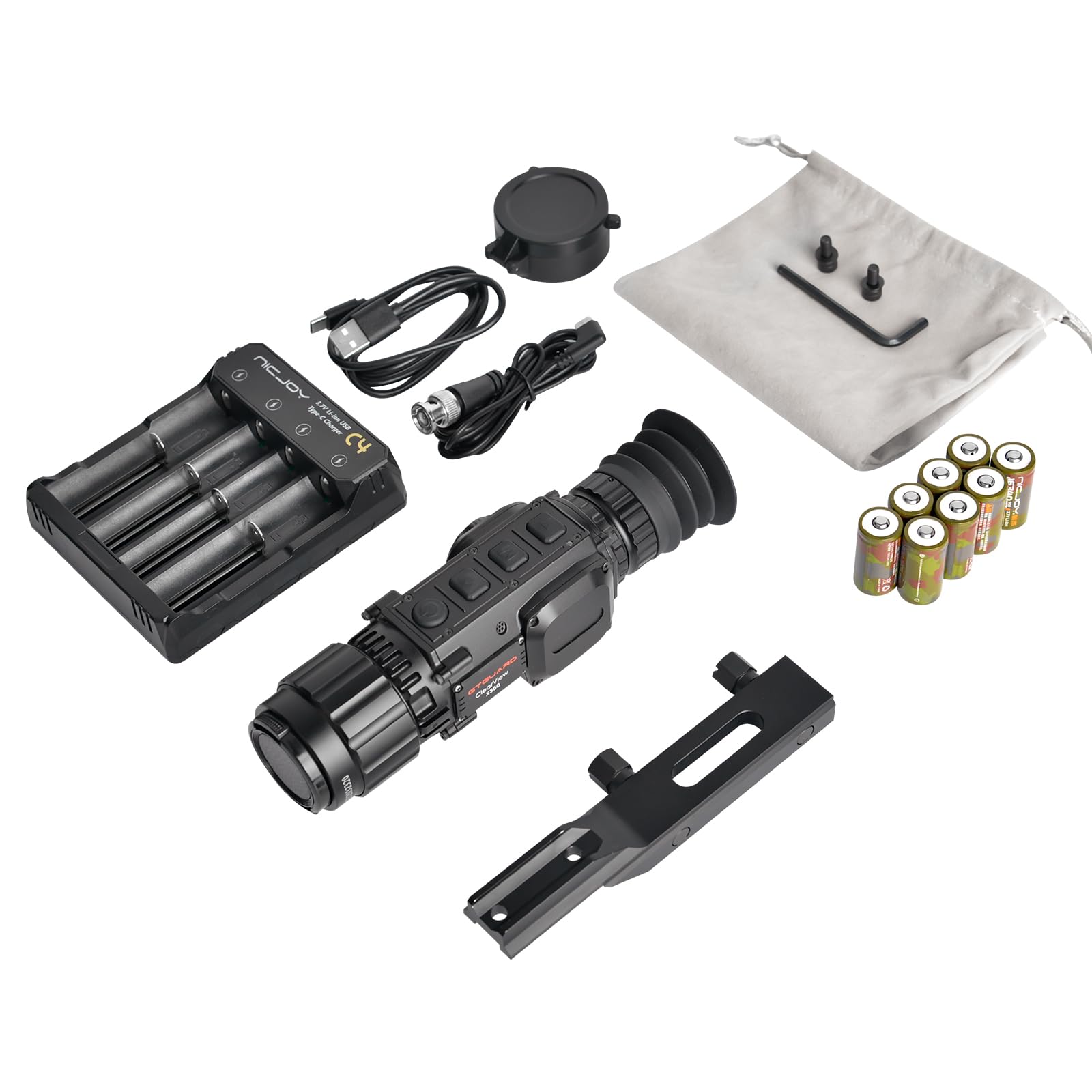 12um 384 x 288 Visores Térmicos para Rifles 35mm Visores Térmicos 64GB 50Hz para Caza