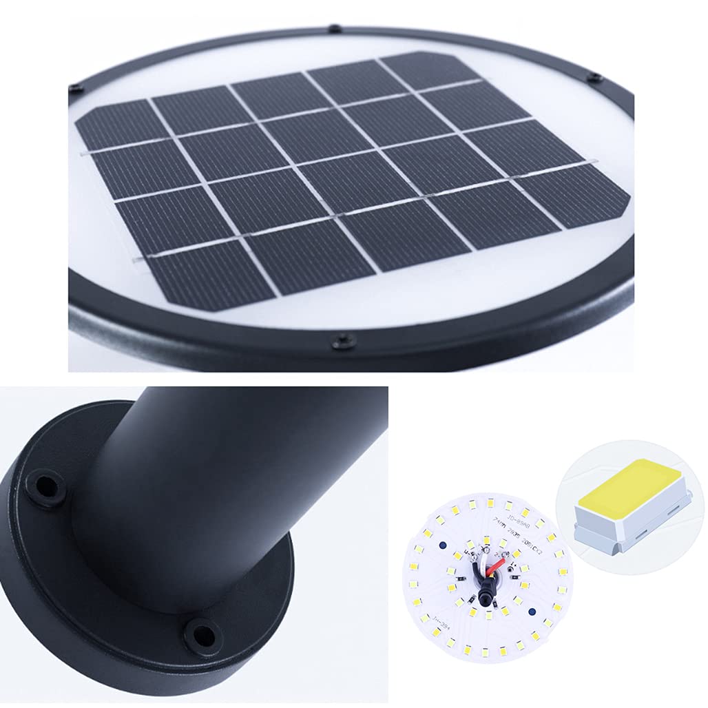 Solarna lampa solarna LED 7 W z czujnikiem zmierzchu, oświetlenie ścieżki, 3 temperatury barwowe, aluminiowa lampa solarna IP65, odporna na warunki atmosferyczne, na taras, trawnik, na zewnątrz, 560 lm, 78 cm