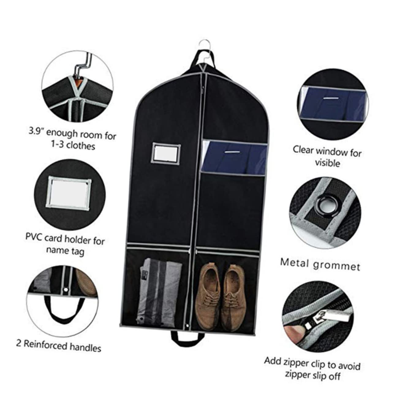 Gatuida Funda para Traje de Tela No Tejida Bolsa Protectora Ligera con Portátil para Almacenamiento y Viaje