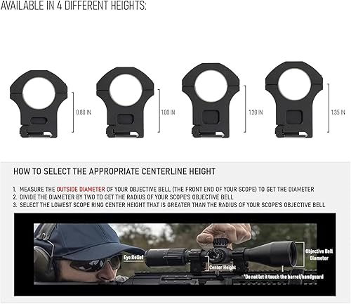 Miniatura 8 de Monstrum Precision Picatinny Scope Rings  1 inch Diameter