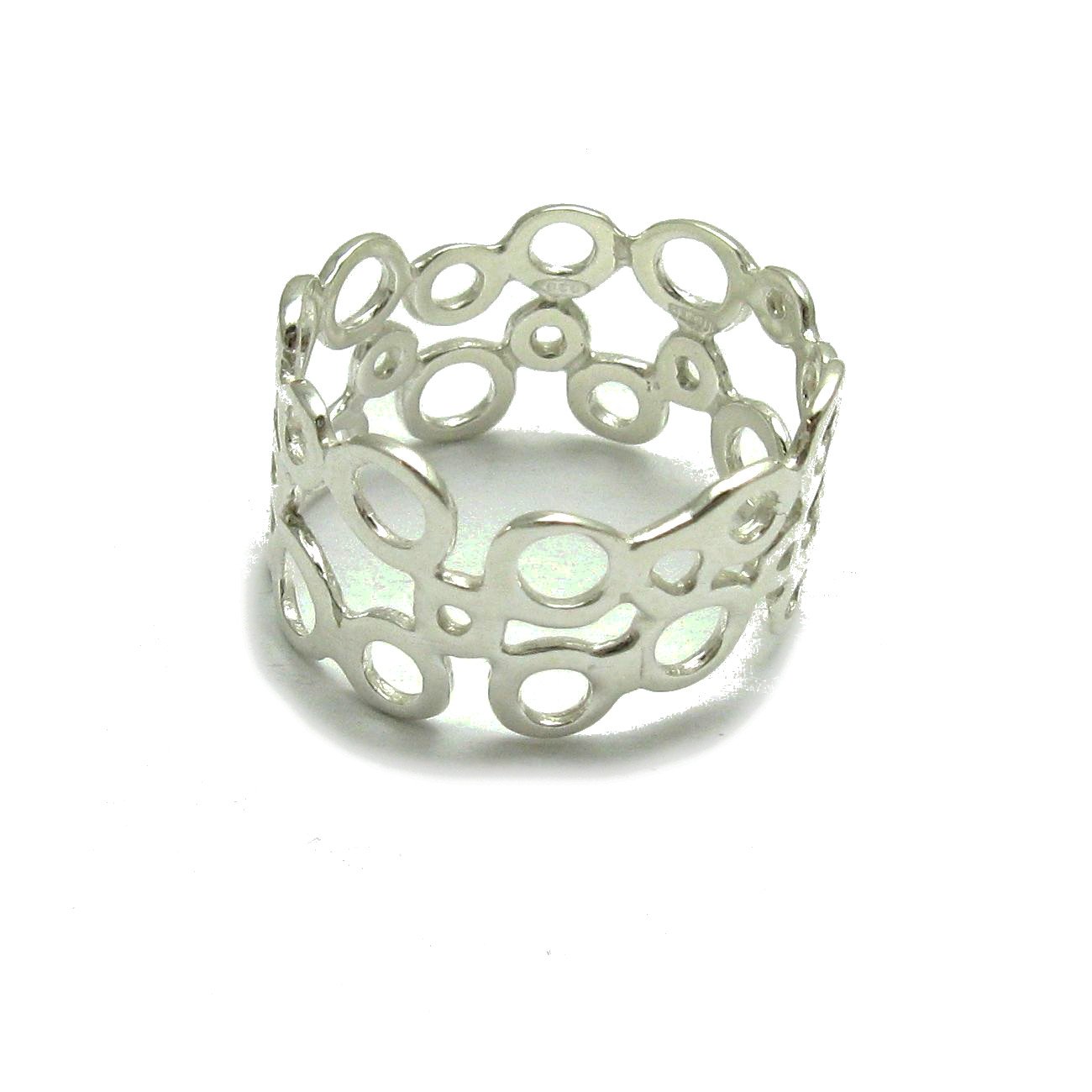 Anillo de plata de ley sólido 925 R000362