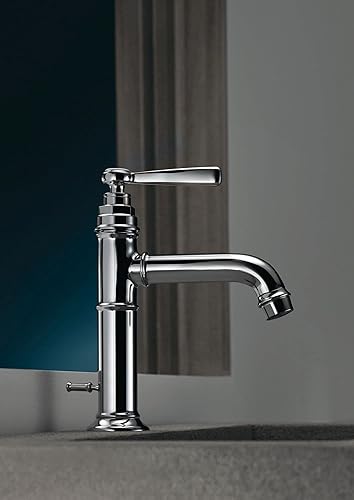 Miniatura 5 de AXOR Montreux Classic - Grifo de lavabo de baño pulido a mano de 1 manija de 1 9 pulgadas de alto en níquel cepillado, 16515821