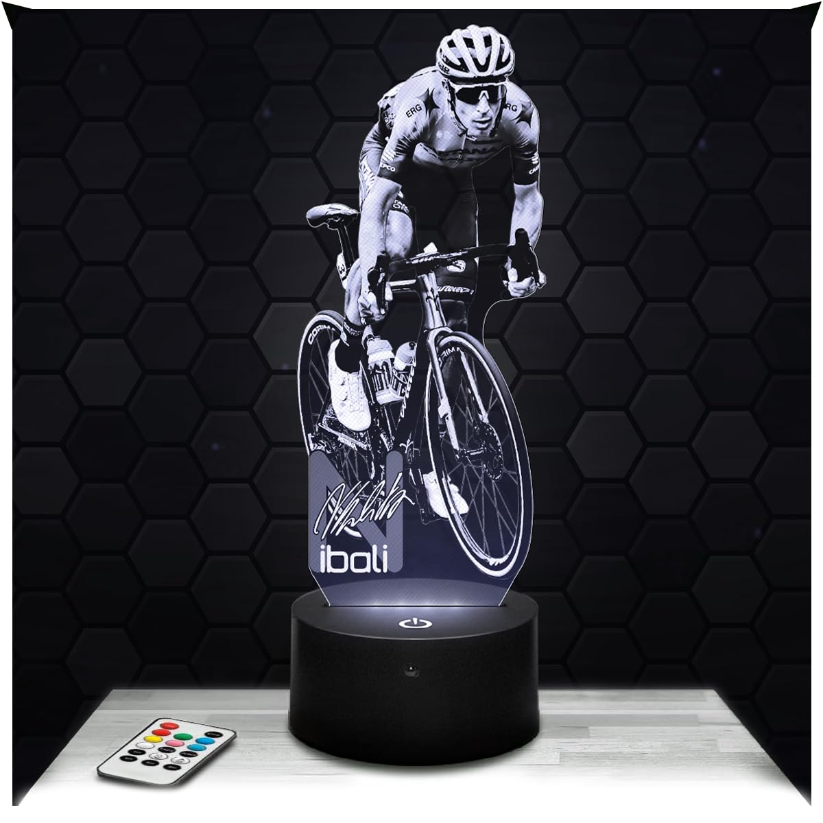 Lampephoto.fr - Vincenzo Nibali Cycling Night Light Decoration Bike Cyclist. Gift Idea for Men Vincenzo Nibali Cycling Adult Night Light Room Decor, Original Christmas Gift Idea for Men, Gifts